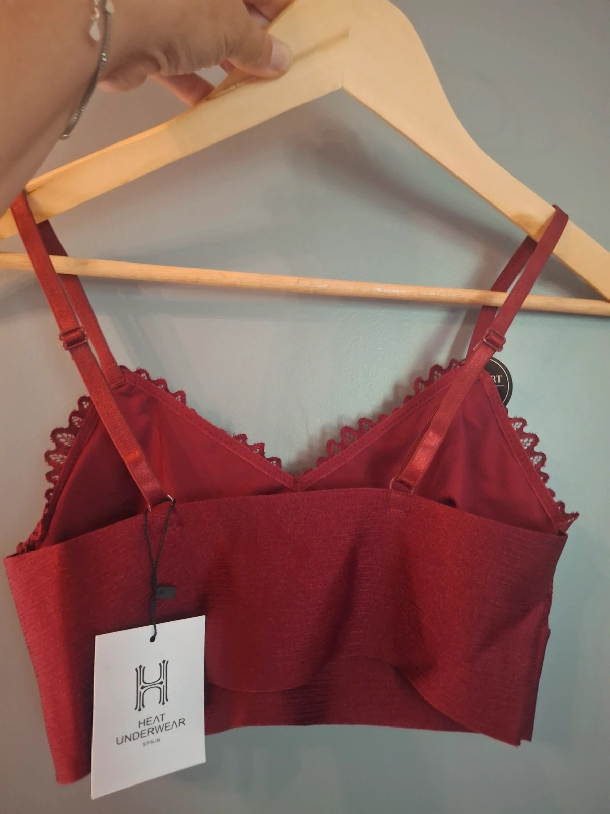 Bralette crop top bordeaux bretelles réglable – Heat – taille 95C 5