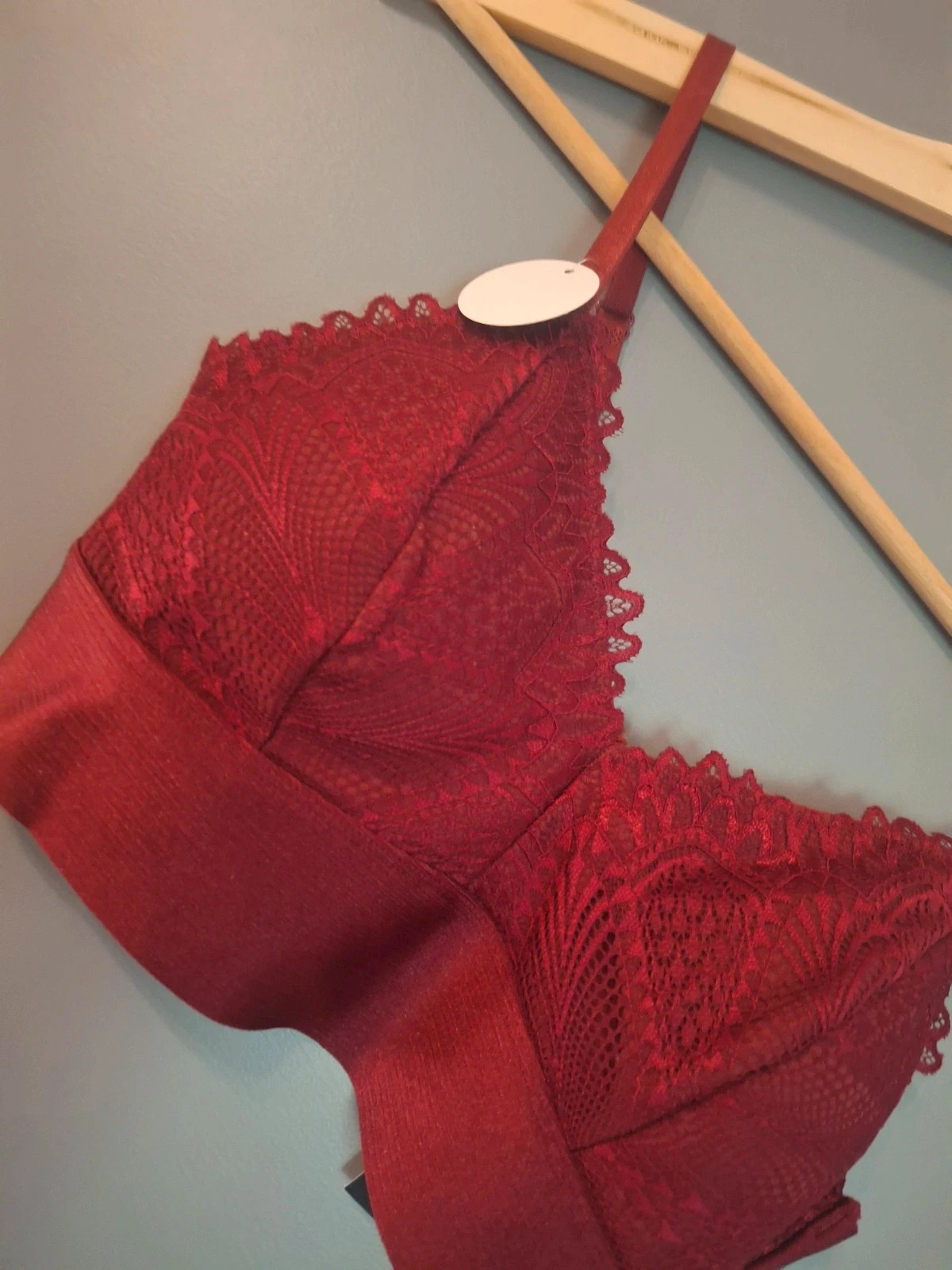 Bralette crop top bordeaux bretelles réglable – Heat – taille 95C 4
