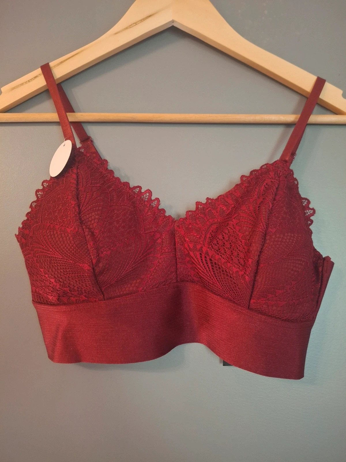Bralette crop top bordeaux bretelles réglable