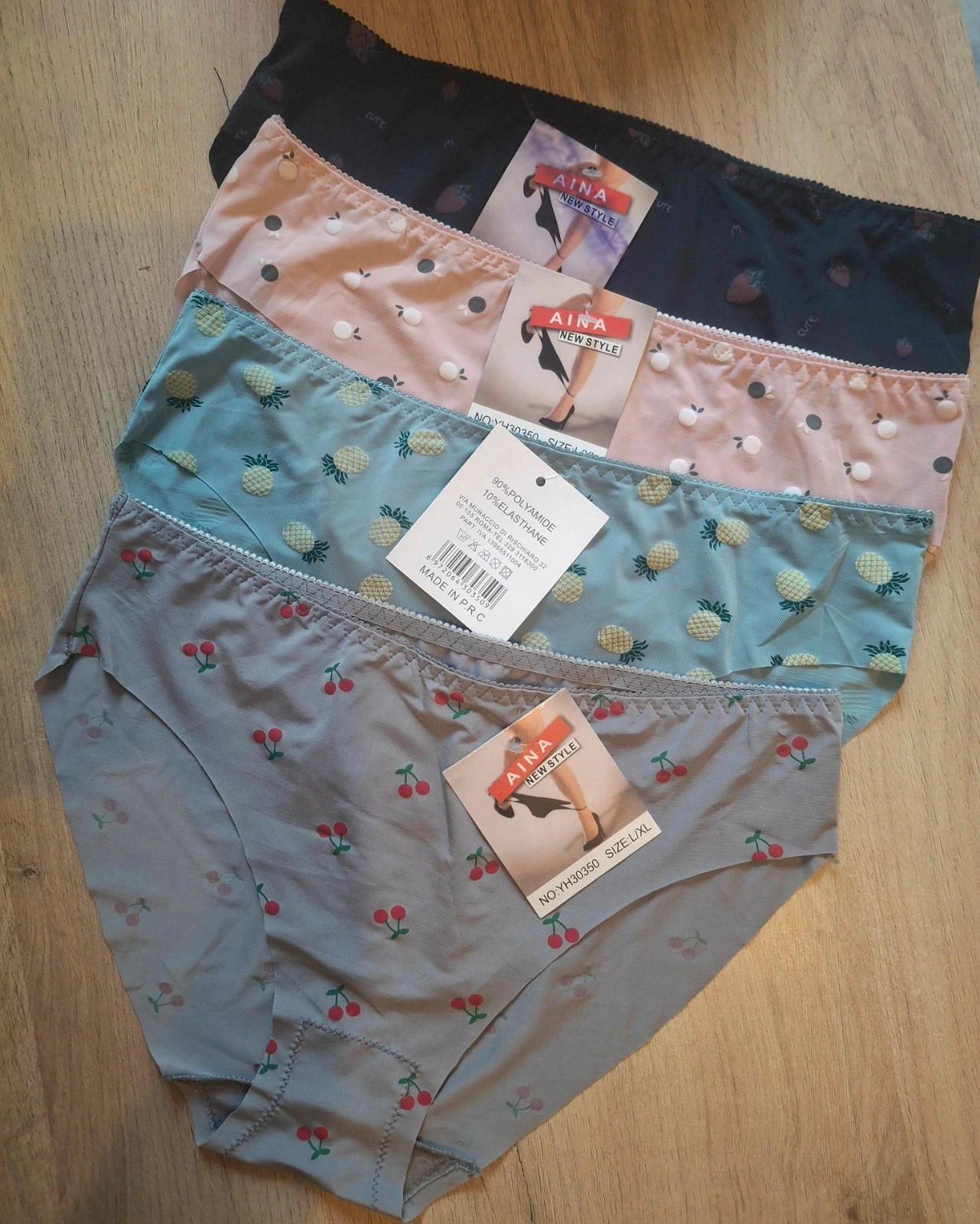 Lot slips sans couture seconde peau fantaisie
