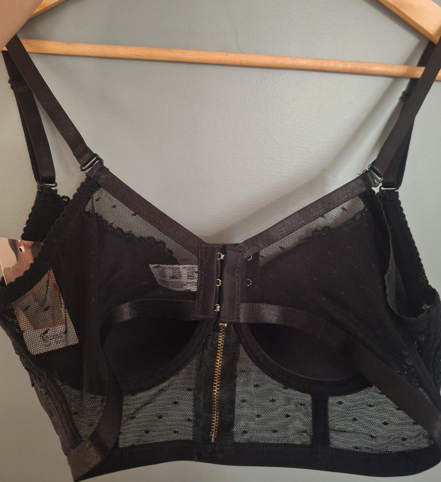 Bustier dentelle noire avec bretelles réglable et amovible – Ancona – taille 90B 3