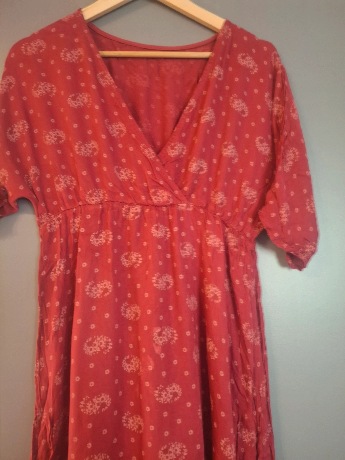 Robe rouge fluide cache cœur mi longue – boutique indépendante – taille Taille unique 3