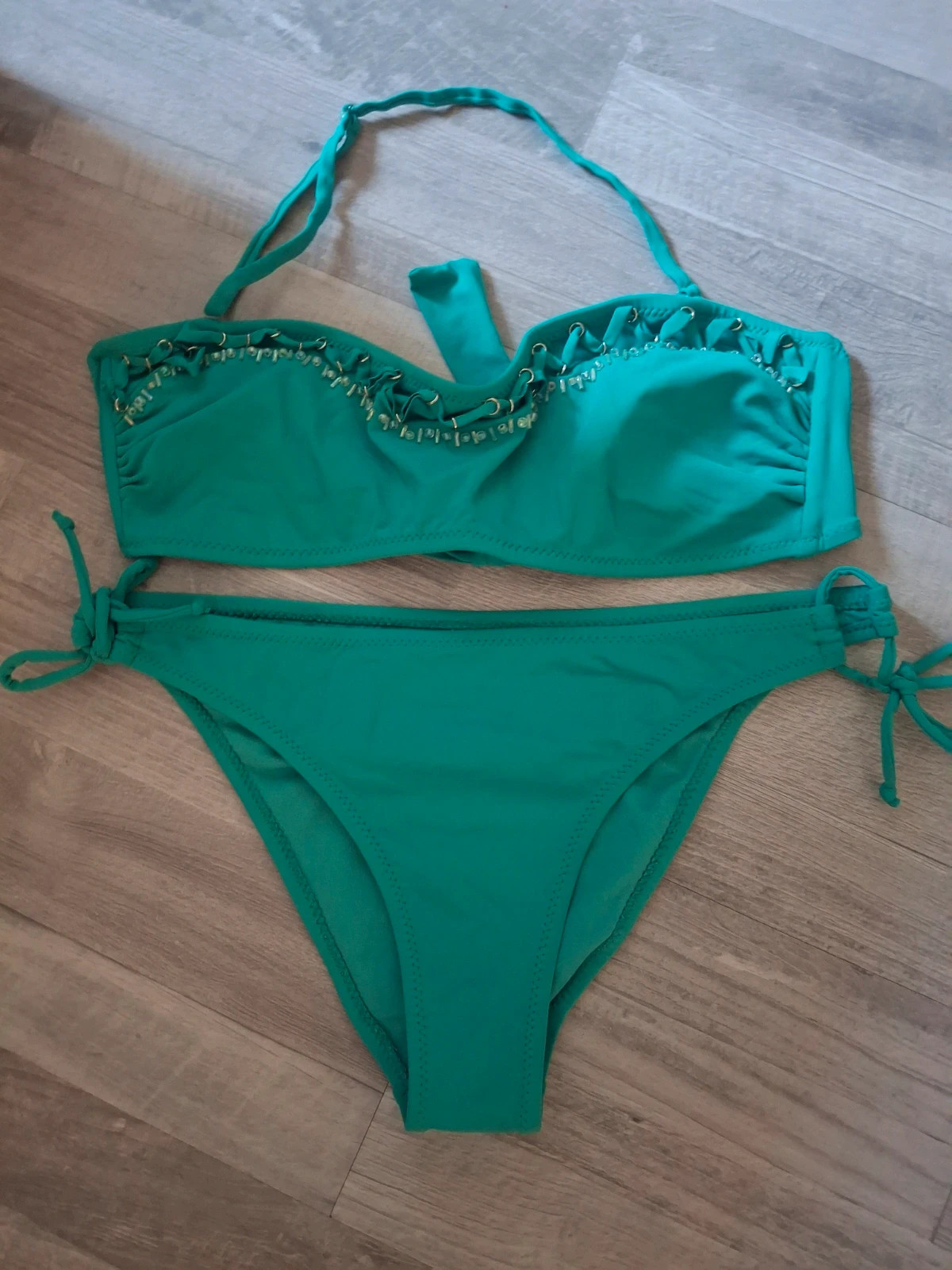 Bikini 2pces soutien gorge bandeau strass