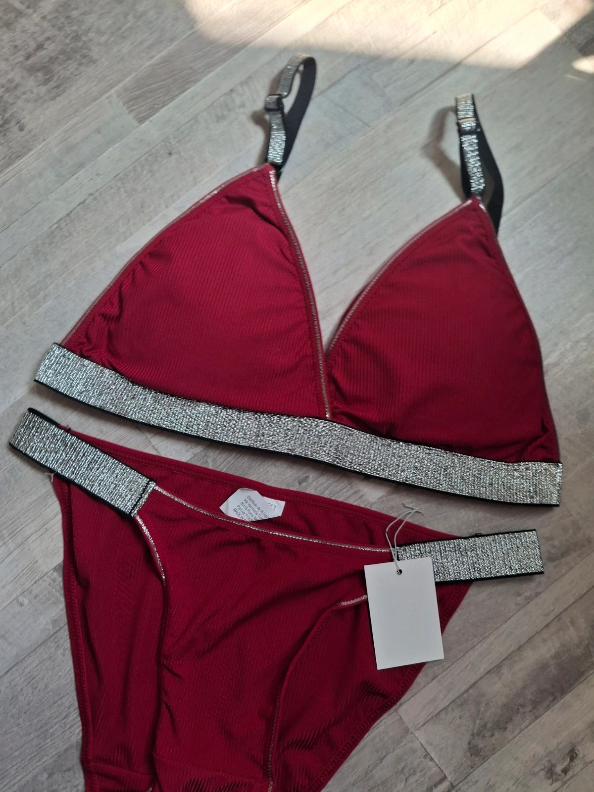 Ensemble lingerie 2pces bordeaux – Triangle – taille XL / 42 / 14 4
