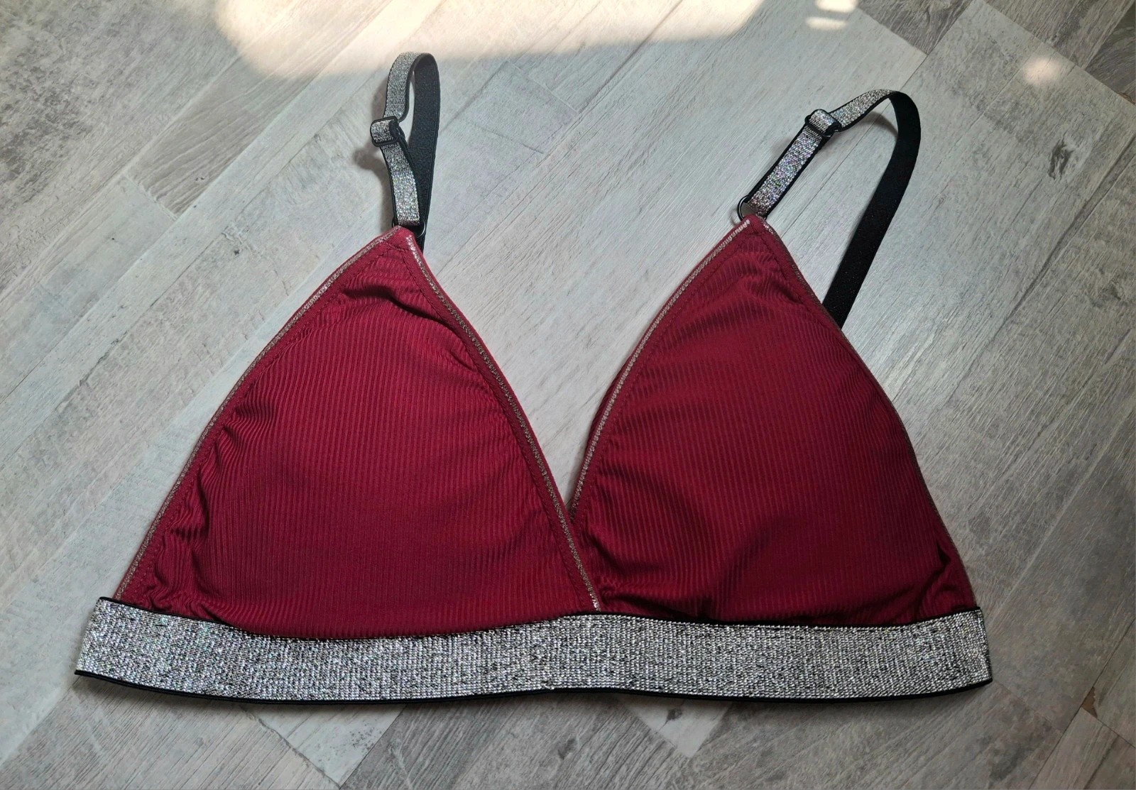 Ensemble lingerie 2pces bordeaux – Triangle – taille XL / 42 / 14 2