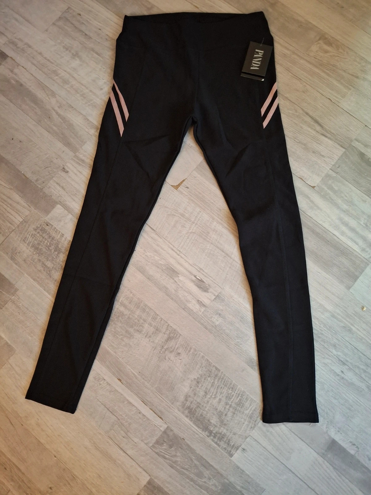 Legging sport noir bandes rose – Leggings – taille L / 40 / 12 2