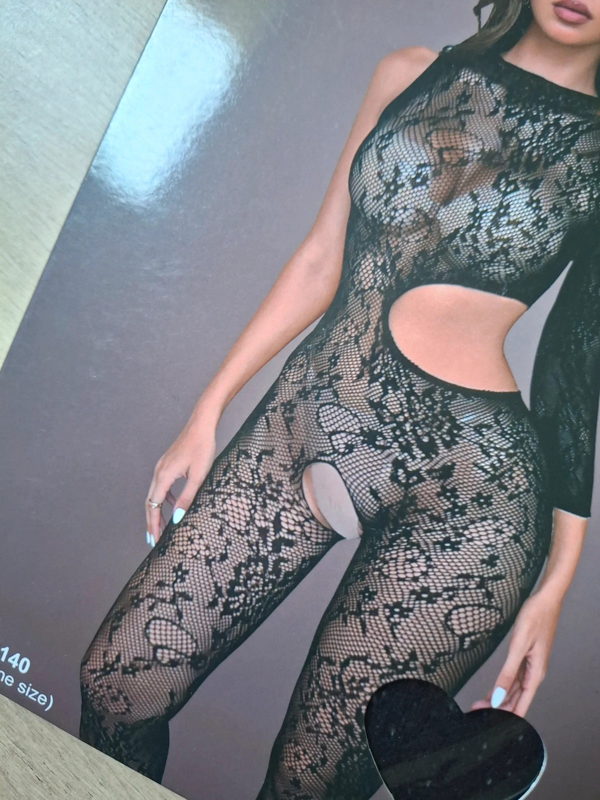 Combi body stocking resille noire – NIKKIE – taille Taille unique