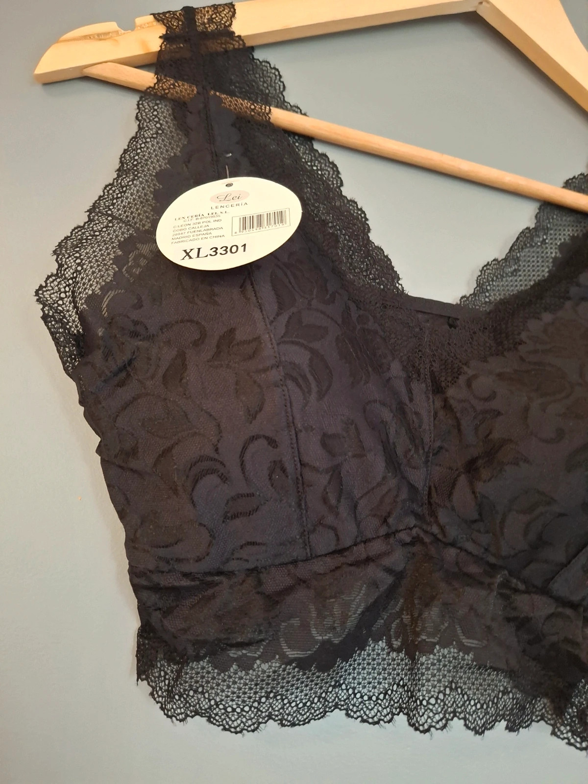 Brassière dentelle bretelles large push up intégré – kimery – taille XL / 42 / 14 3