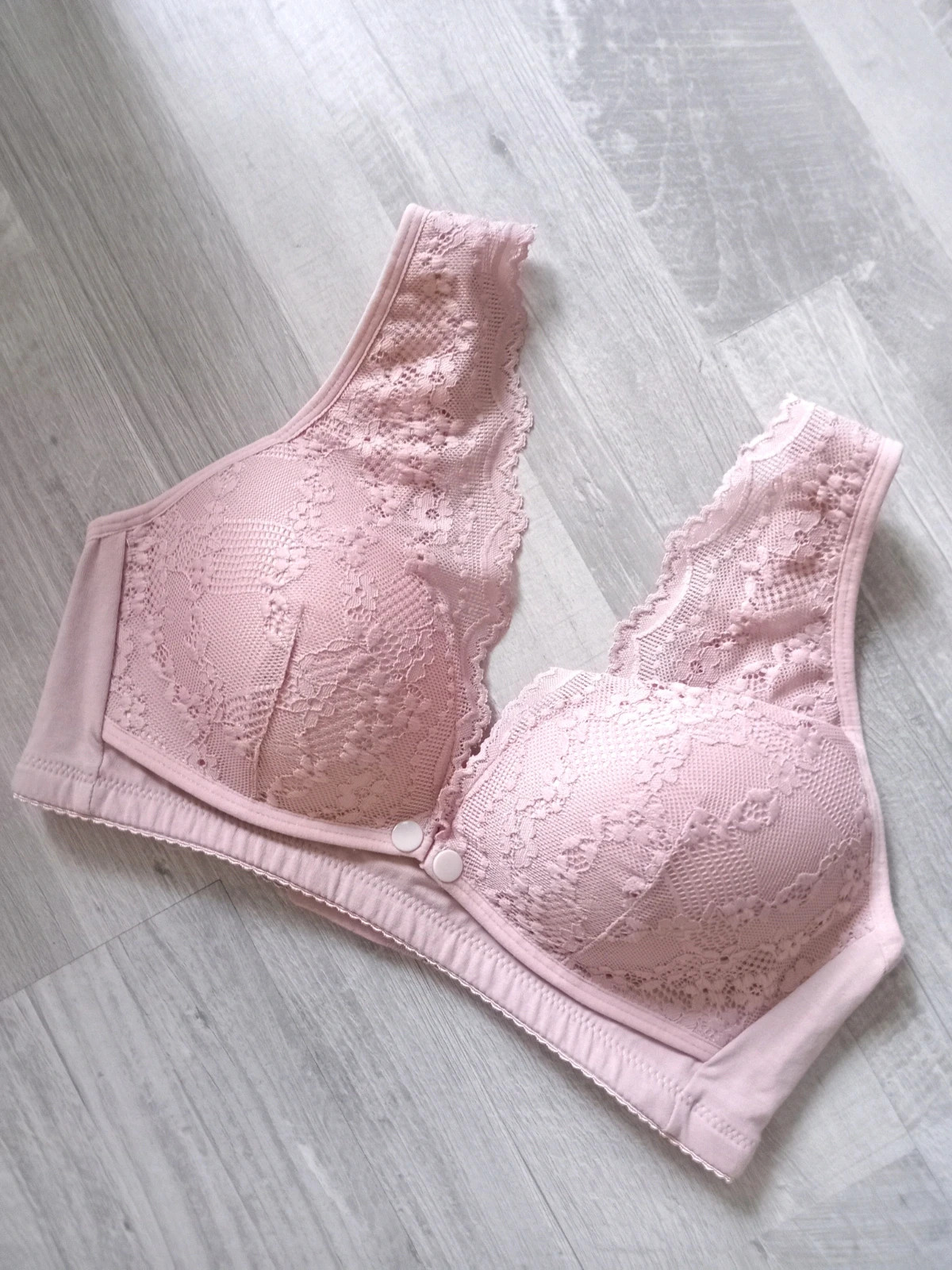 Brassière dentelle et coton spécial allaitement – Coton – taille 90C