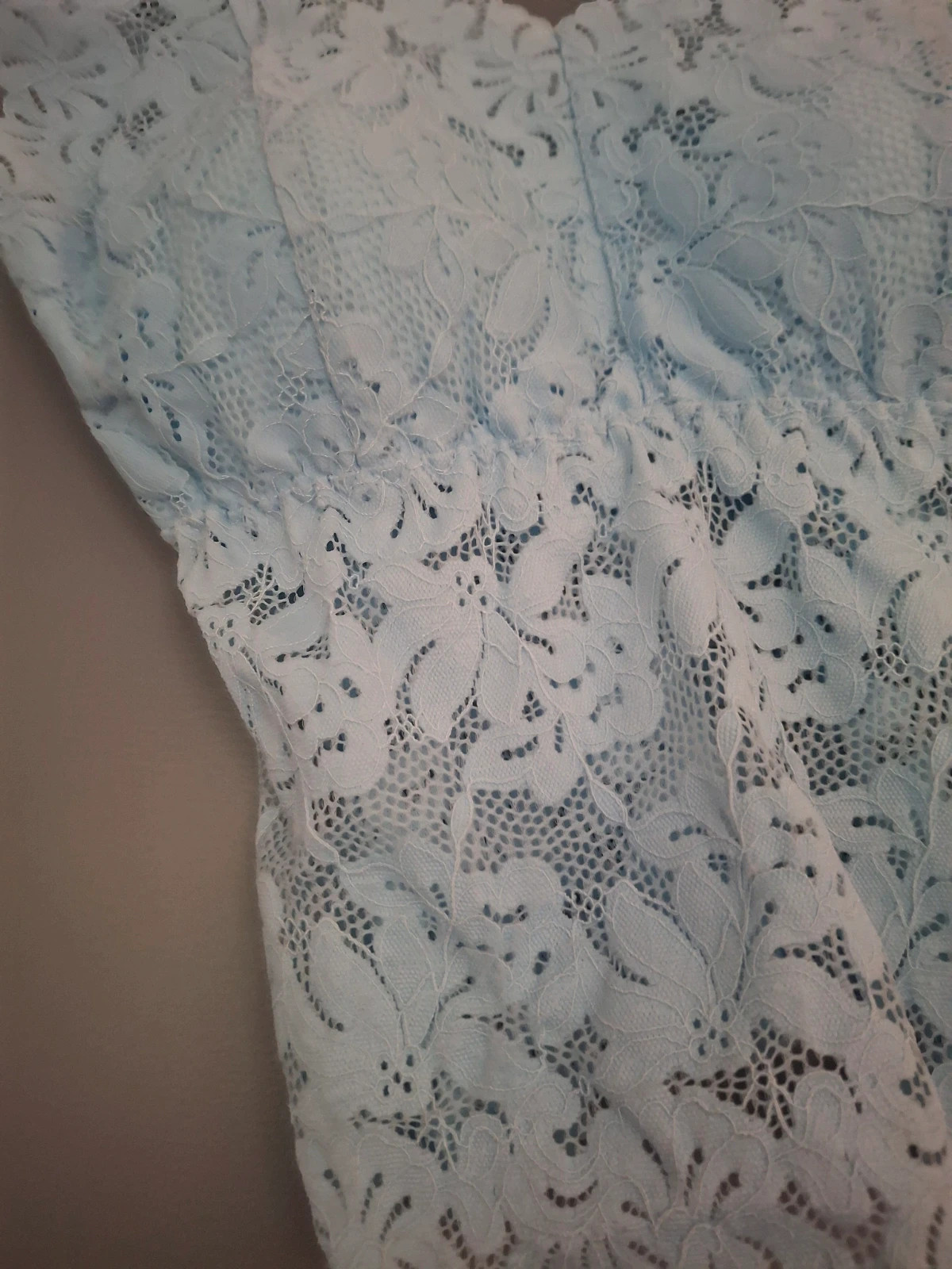 Top dentelle bleu ciel confortable e chic – kimery – taille Taille unique 5