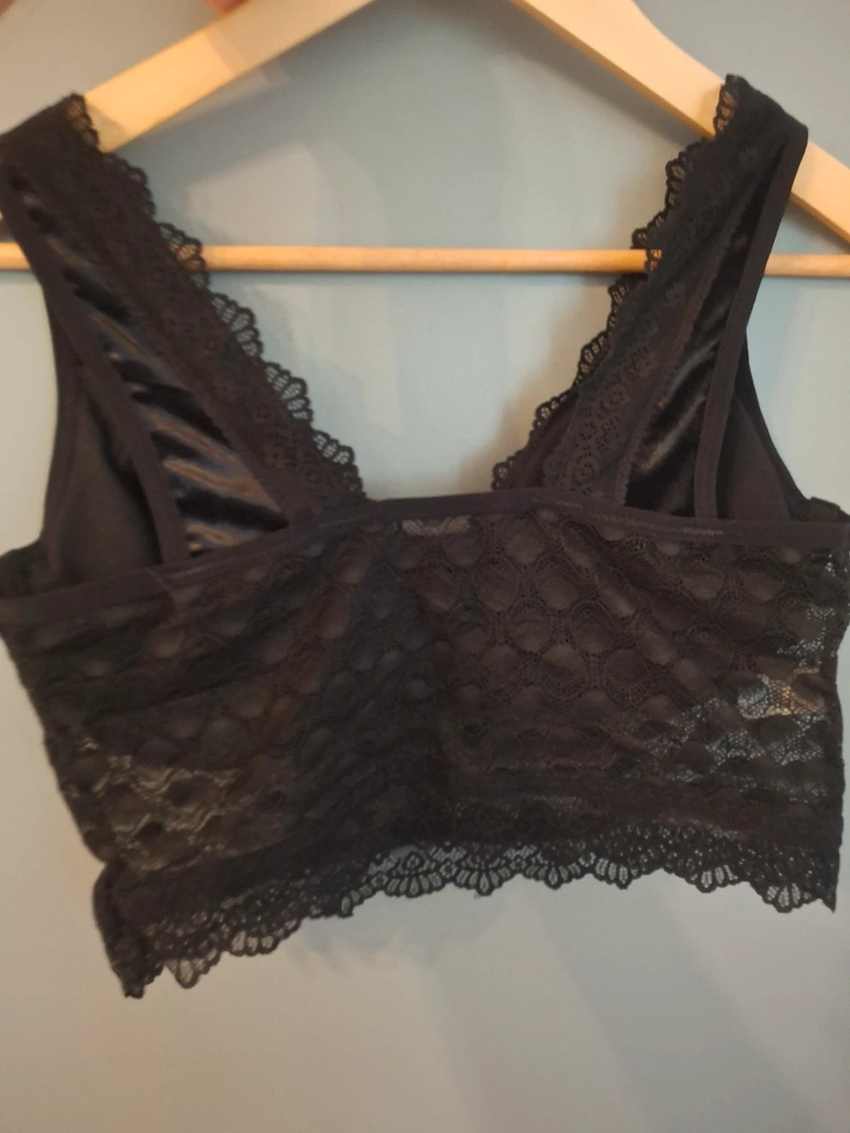 Brassière bustier élégante noir effet Velours – Ancona – taille L / 40 / 12 4