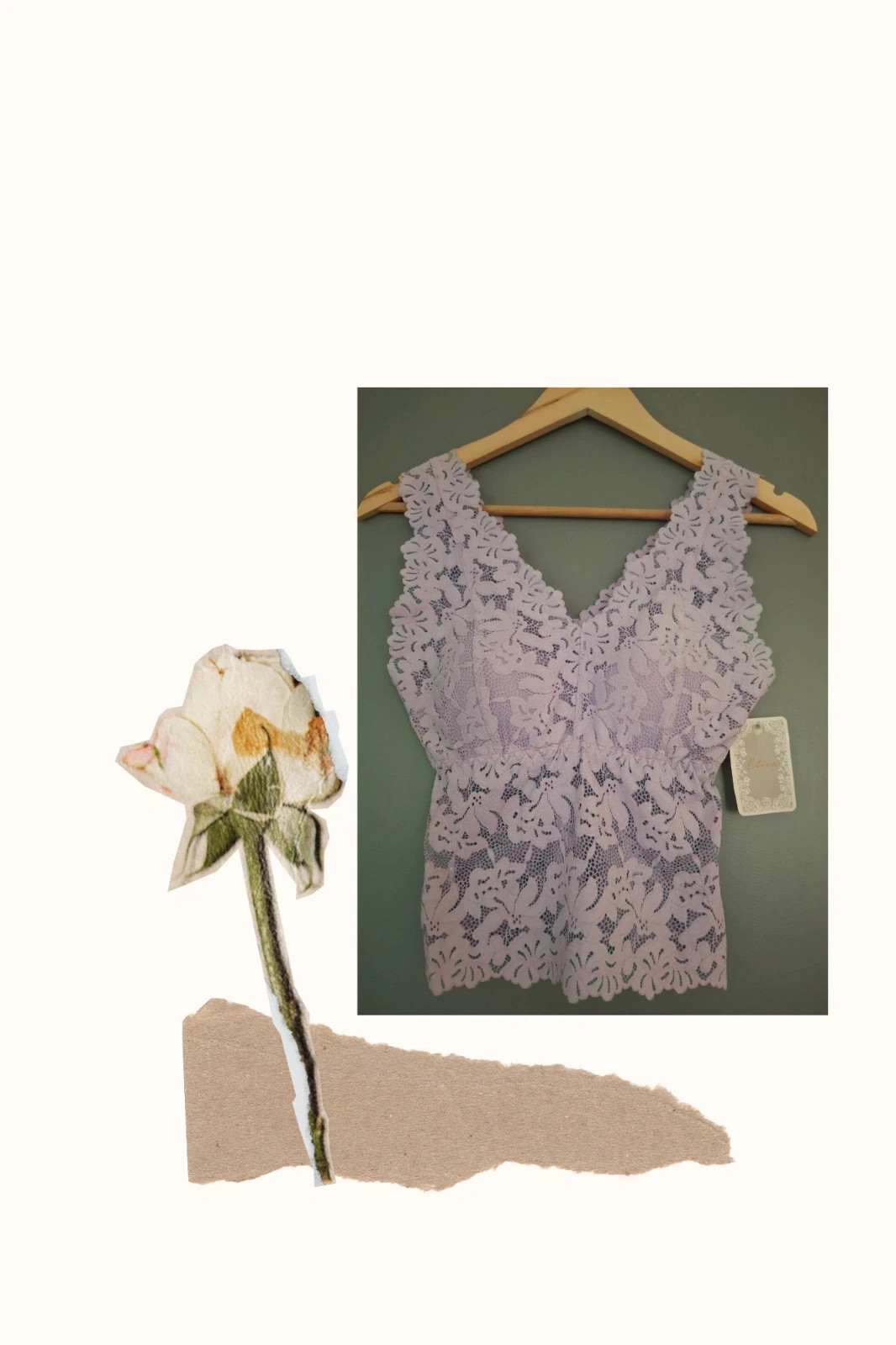 Caraco dentelle florale de couleur Lila