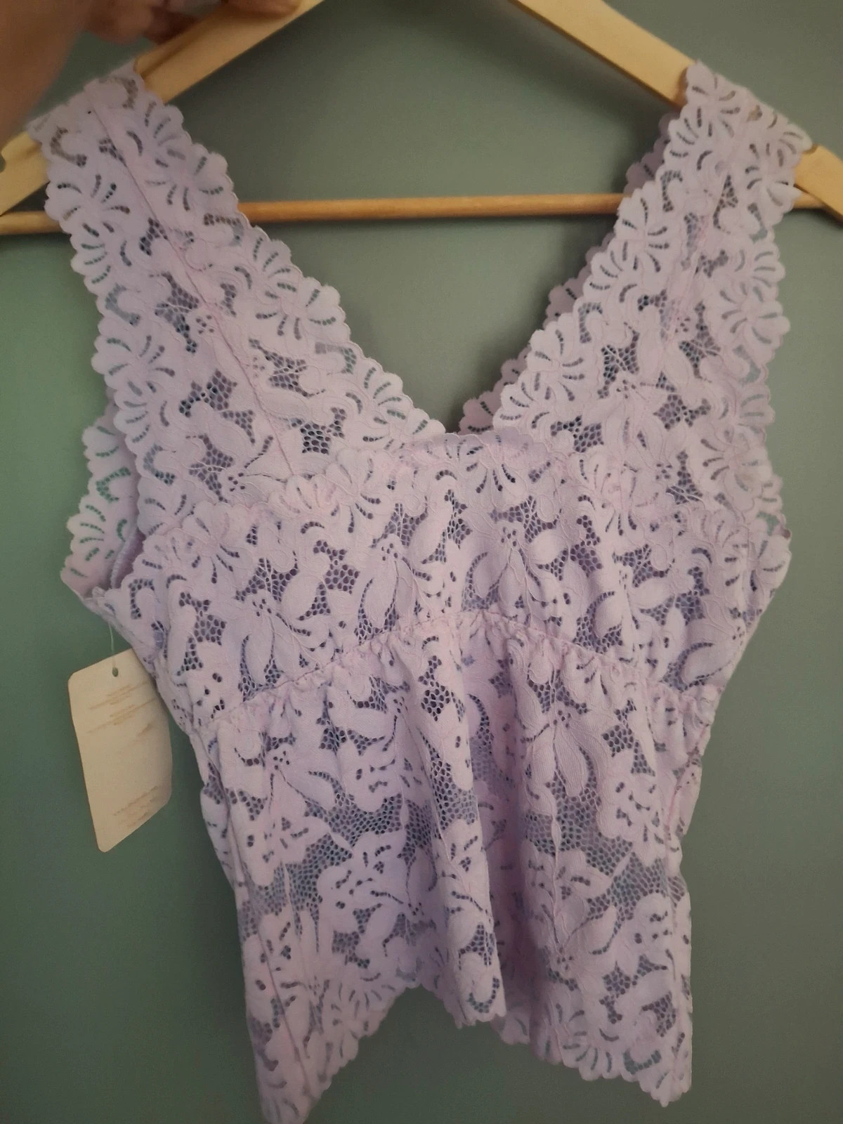 Caraco dentelle florale de couleur Lila – kimery – taille Taille unique 4