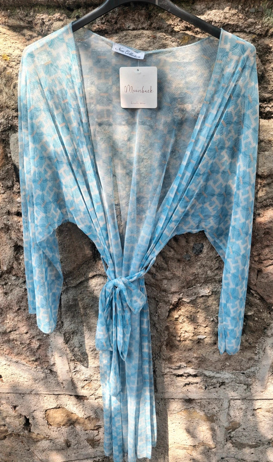 Kimono sarong dentelle bleu ciel inspi – moonback – taille Taille unique 2