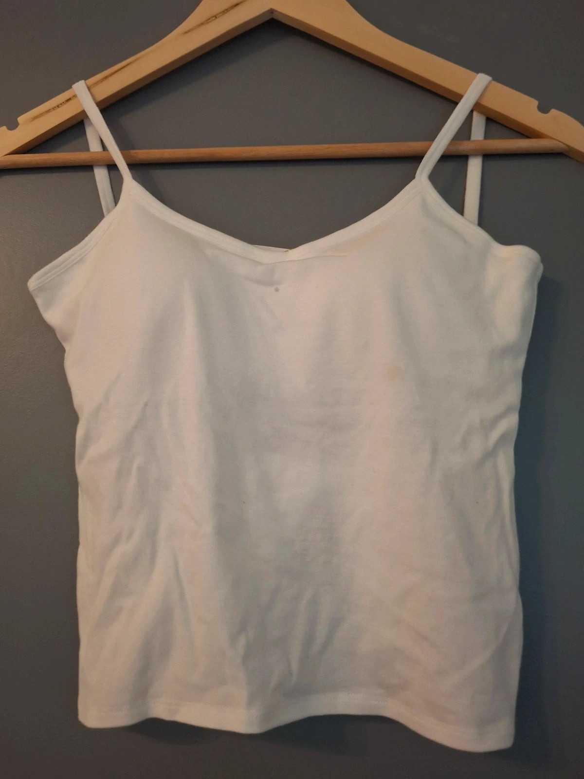Crop top en coton noué au dos blanc – Ancona – taille XL / 42 / 14