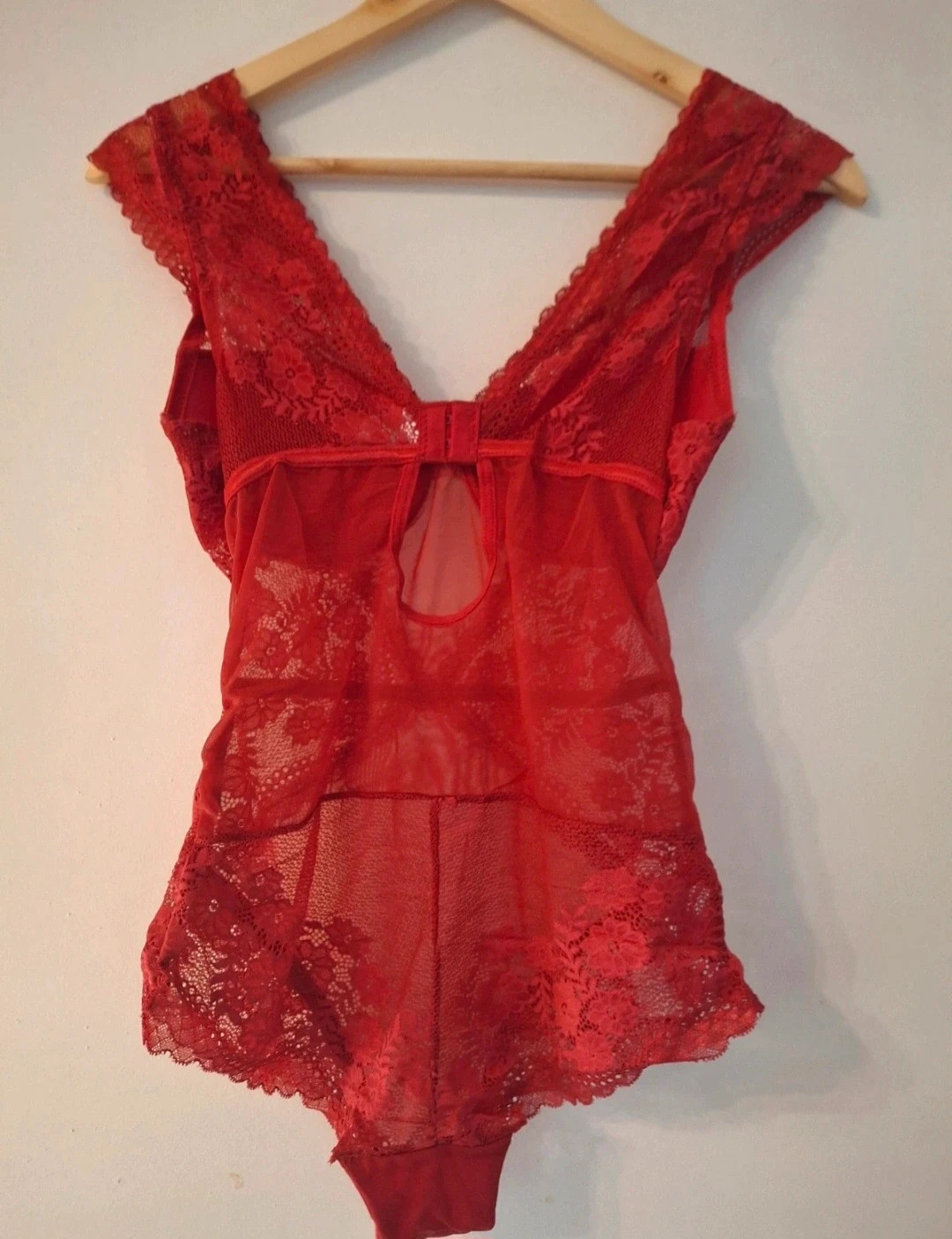Body en dentelle Rouge classique intemporel – Ancona – taille XL / 42 / 14 4