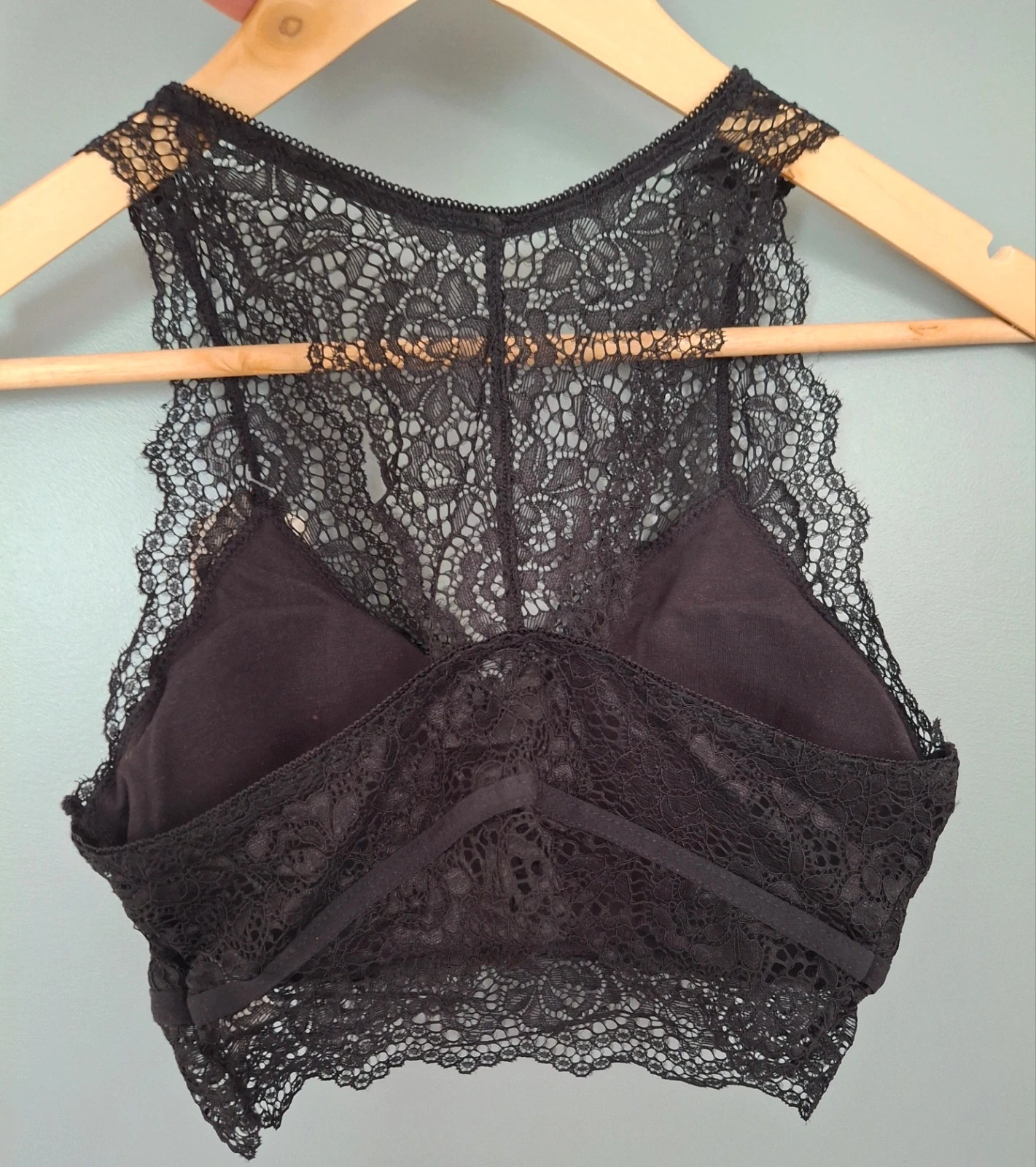 Crop top brassière dentelle noire dos nageur – Ancona – taille L / 40 / 12 2