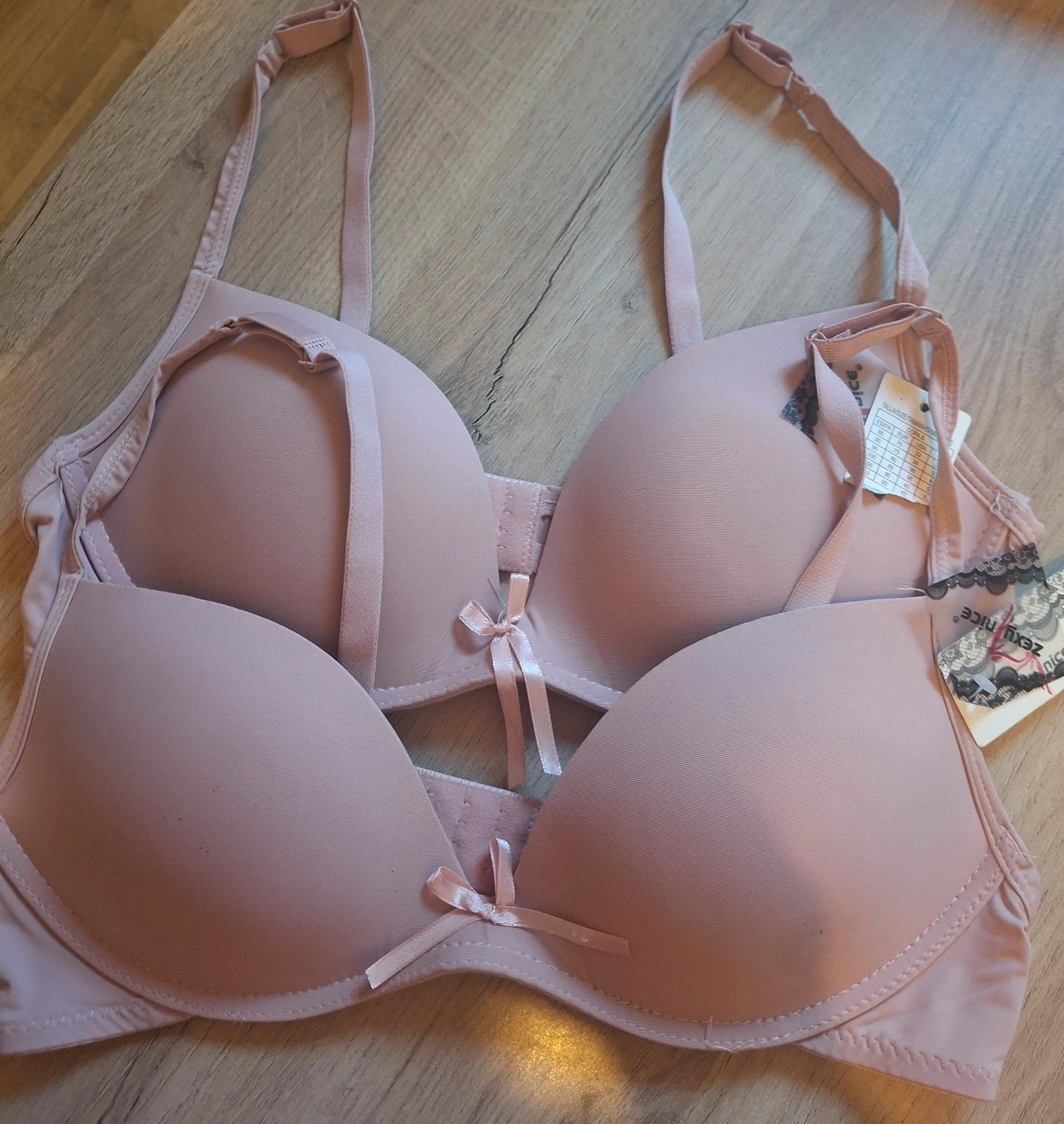 Set lingerie invisible grande taille en Rose poudré