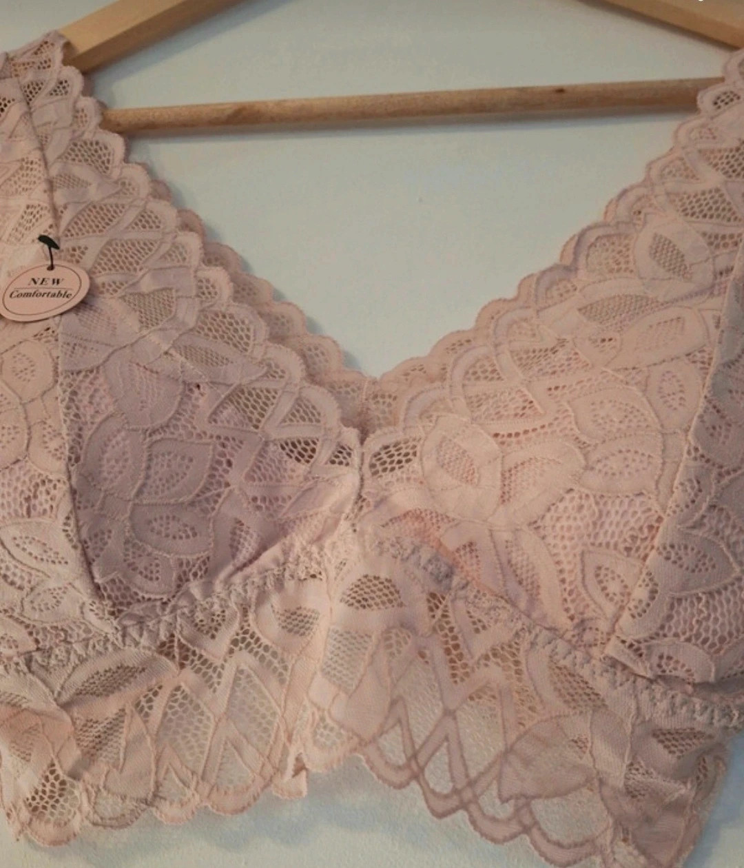 Bralette crop top en dentelle Nude – Heat – taille XL / 42 / 14 2
