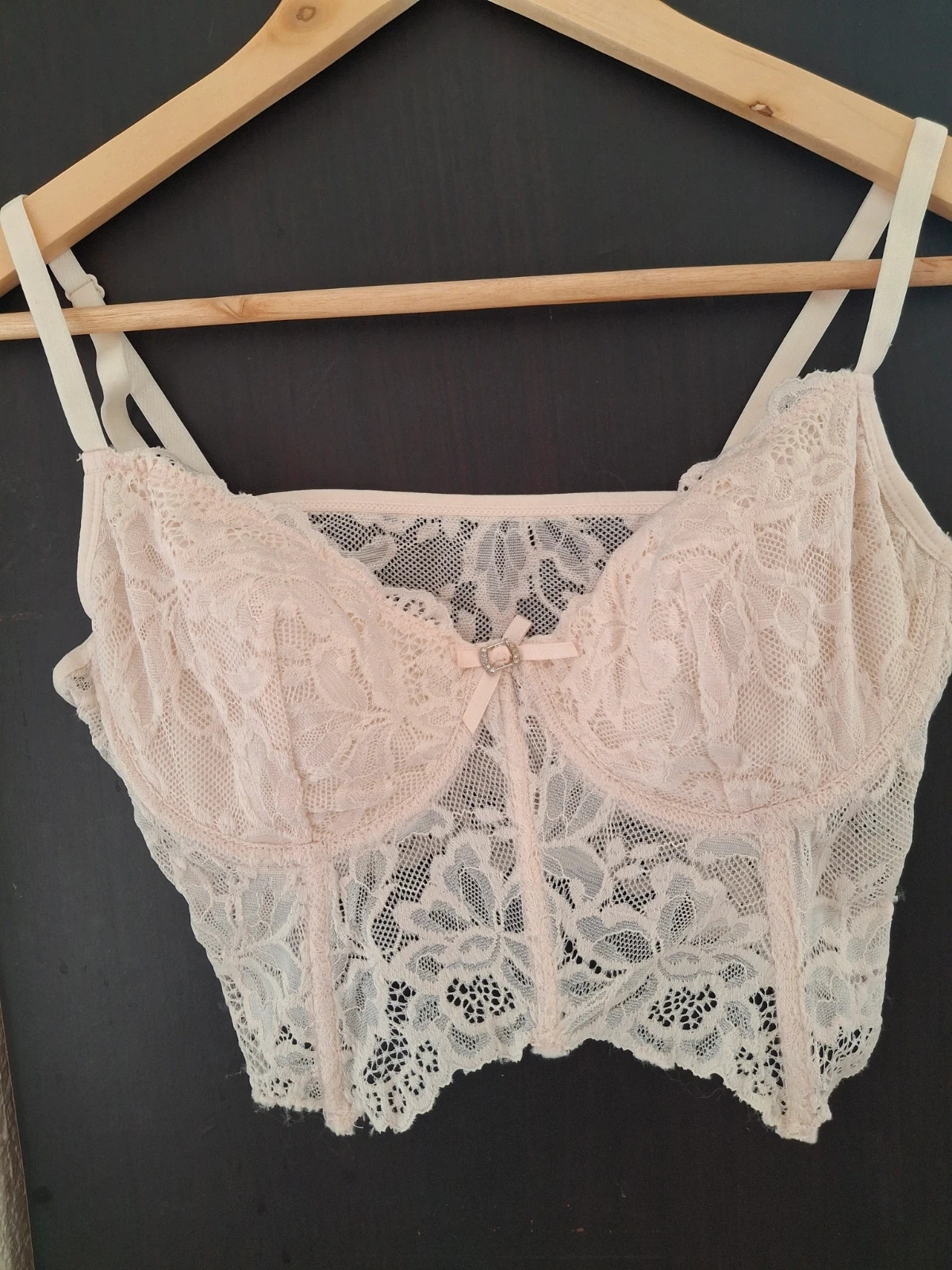 Crop top dentelle style bustier