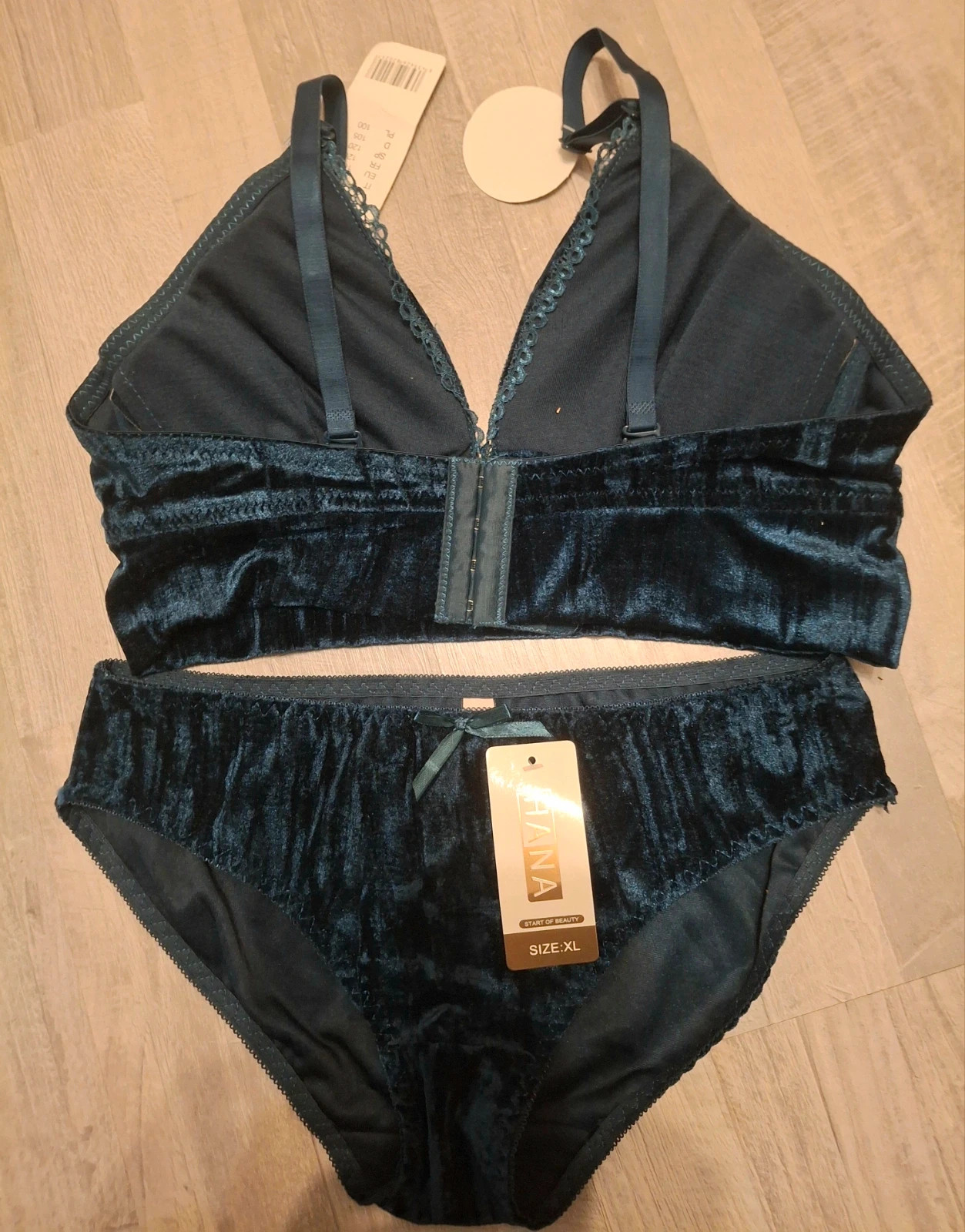 Ensemble lingerie velours – Hana – taille XL / 42 / 14 3