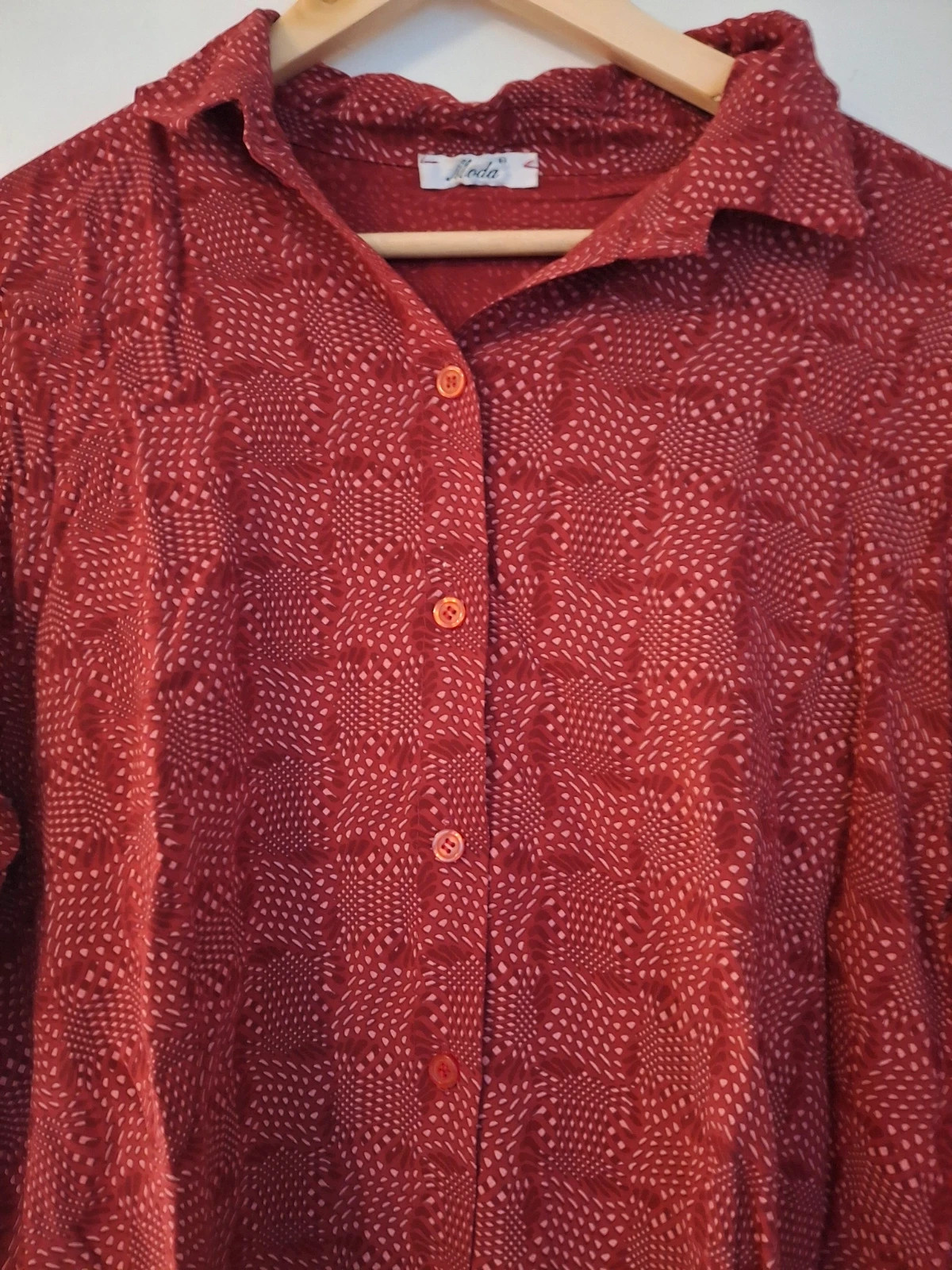 Chemisier fluide rouge bordeaux – MODA – taille Taille unique 3