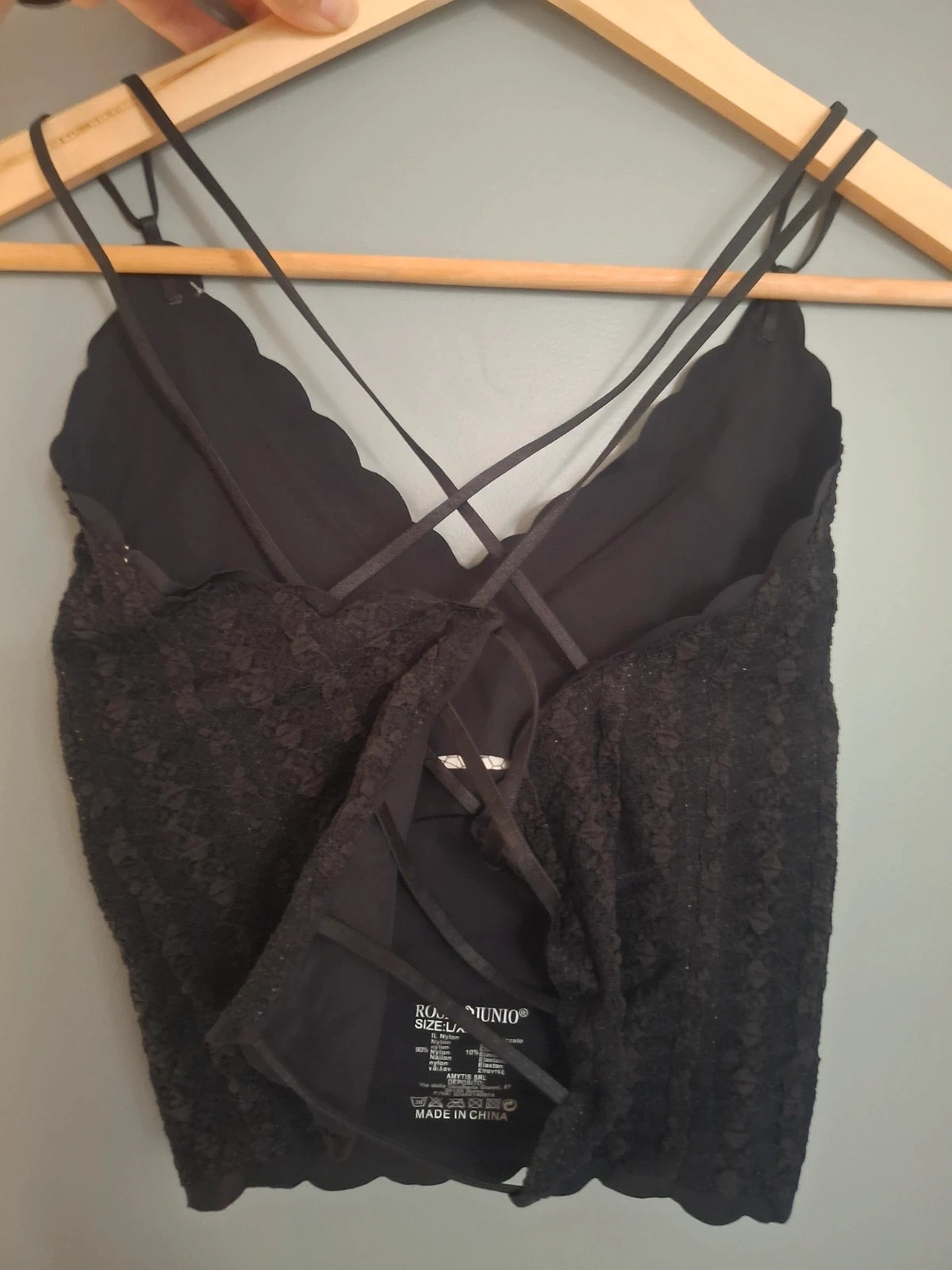 Bustier dentelle bretelles fines croisé au dos – Ancona – taille XL / 42 / 14 4