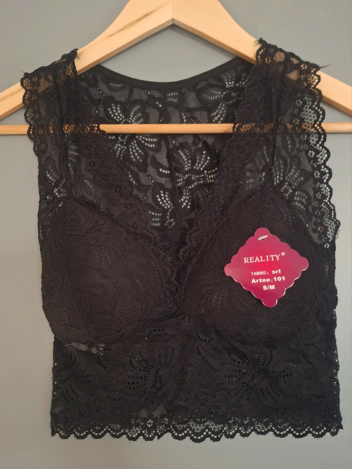 Bralette style bustier dentelle noire push up