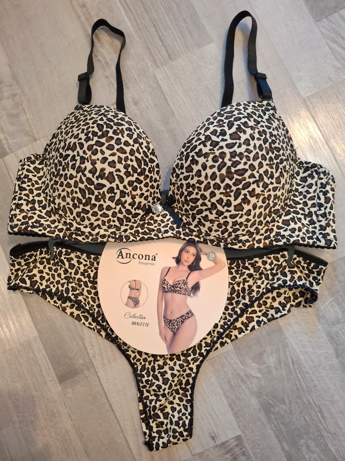 Ensemble lingerie 2pces imprimé Animal