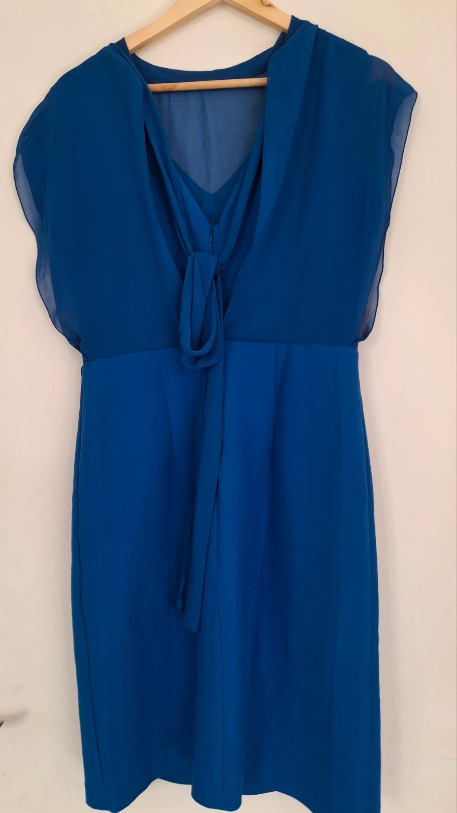 Robe élégante bi matière bleu – joymiss – taille L / 40 / 12 5