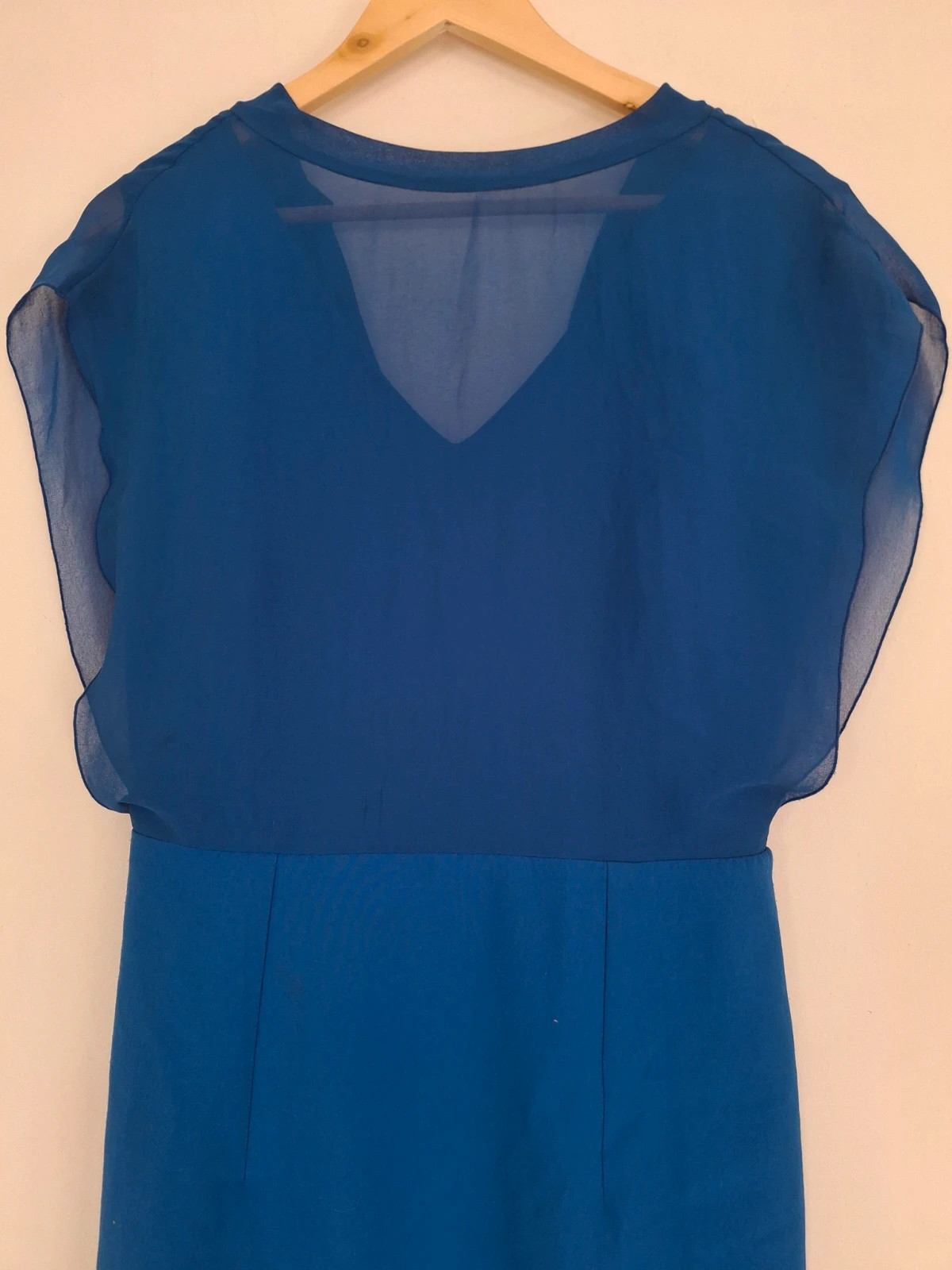 Robe élégante bi matière bleu – joymiss – taille L / 40 / 12 3