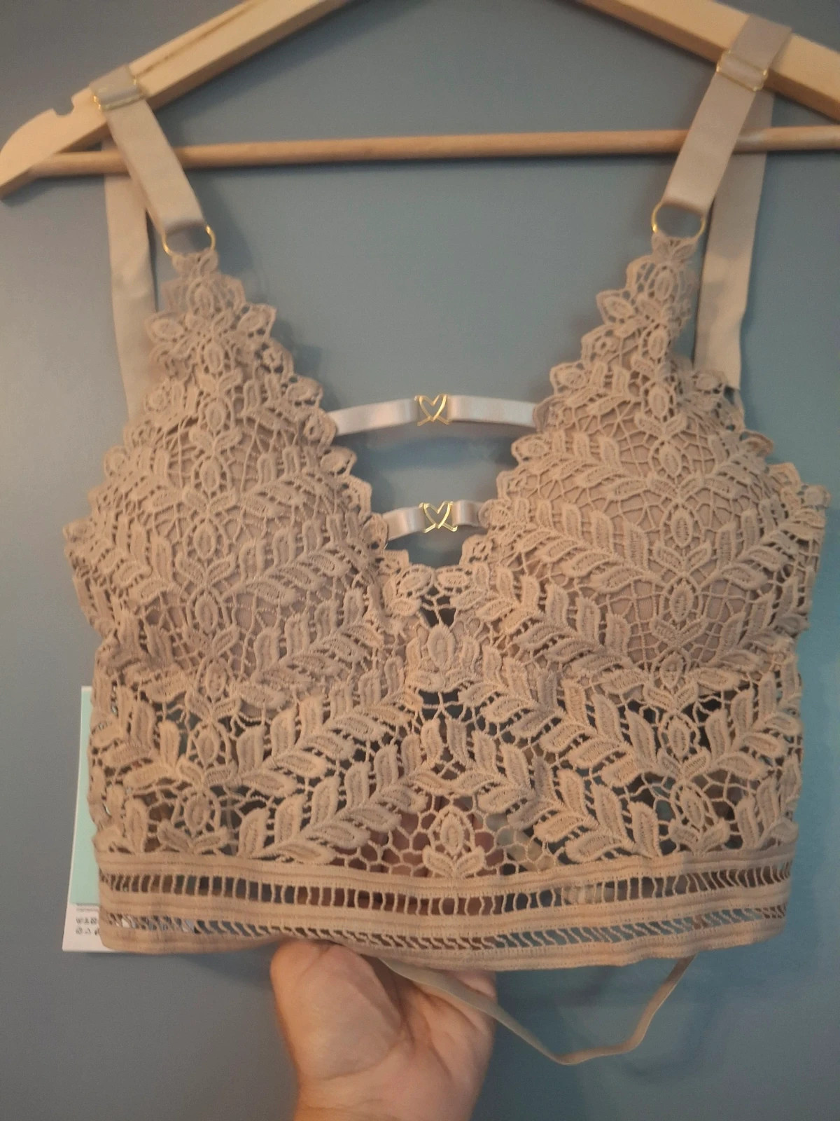 Bralette dentelle crop top style crochet