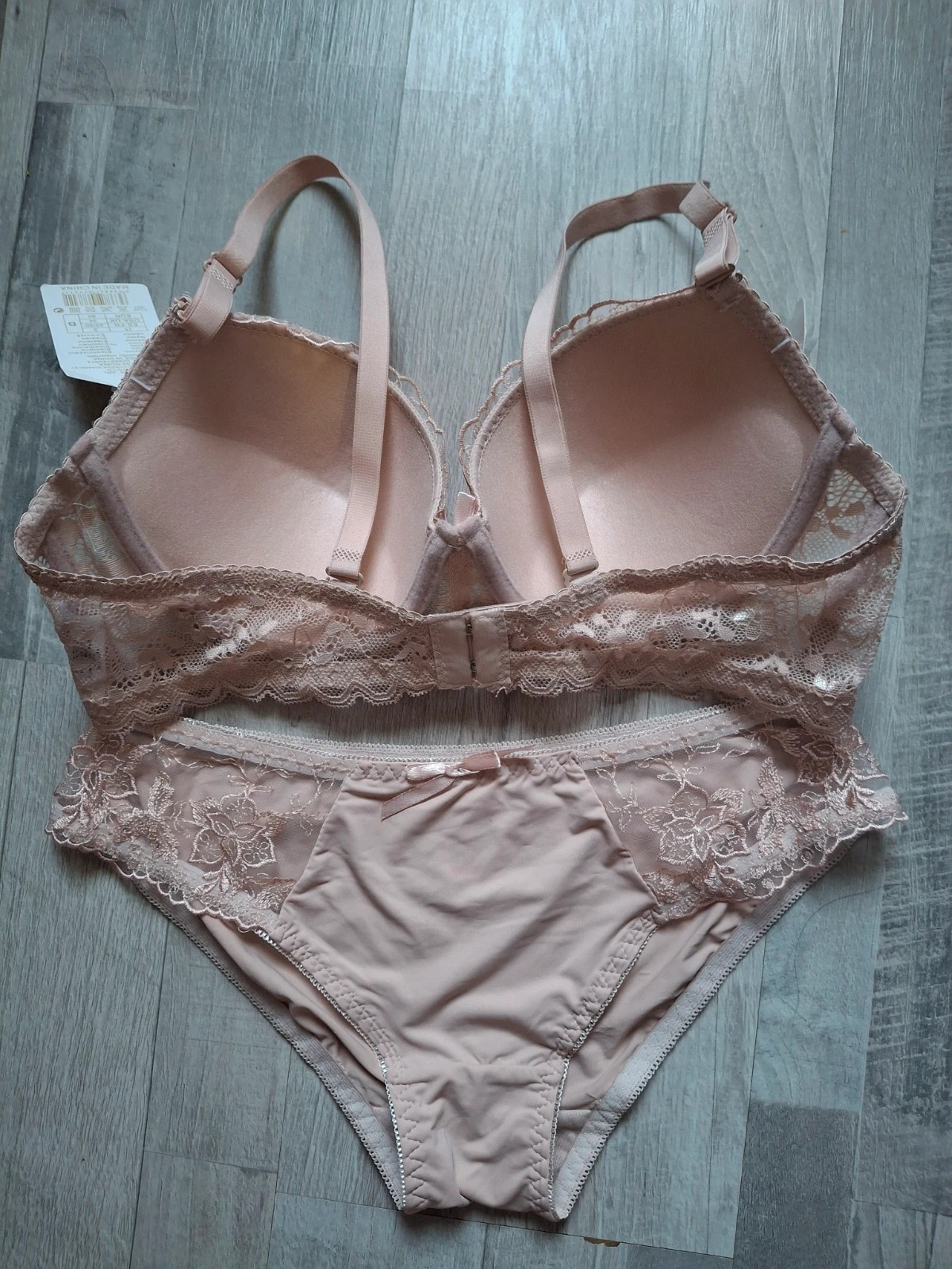 Set lingerie dentelle 2pces nude – Hana – taille L / 40 / 12 3