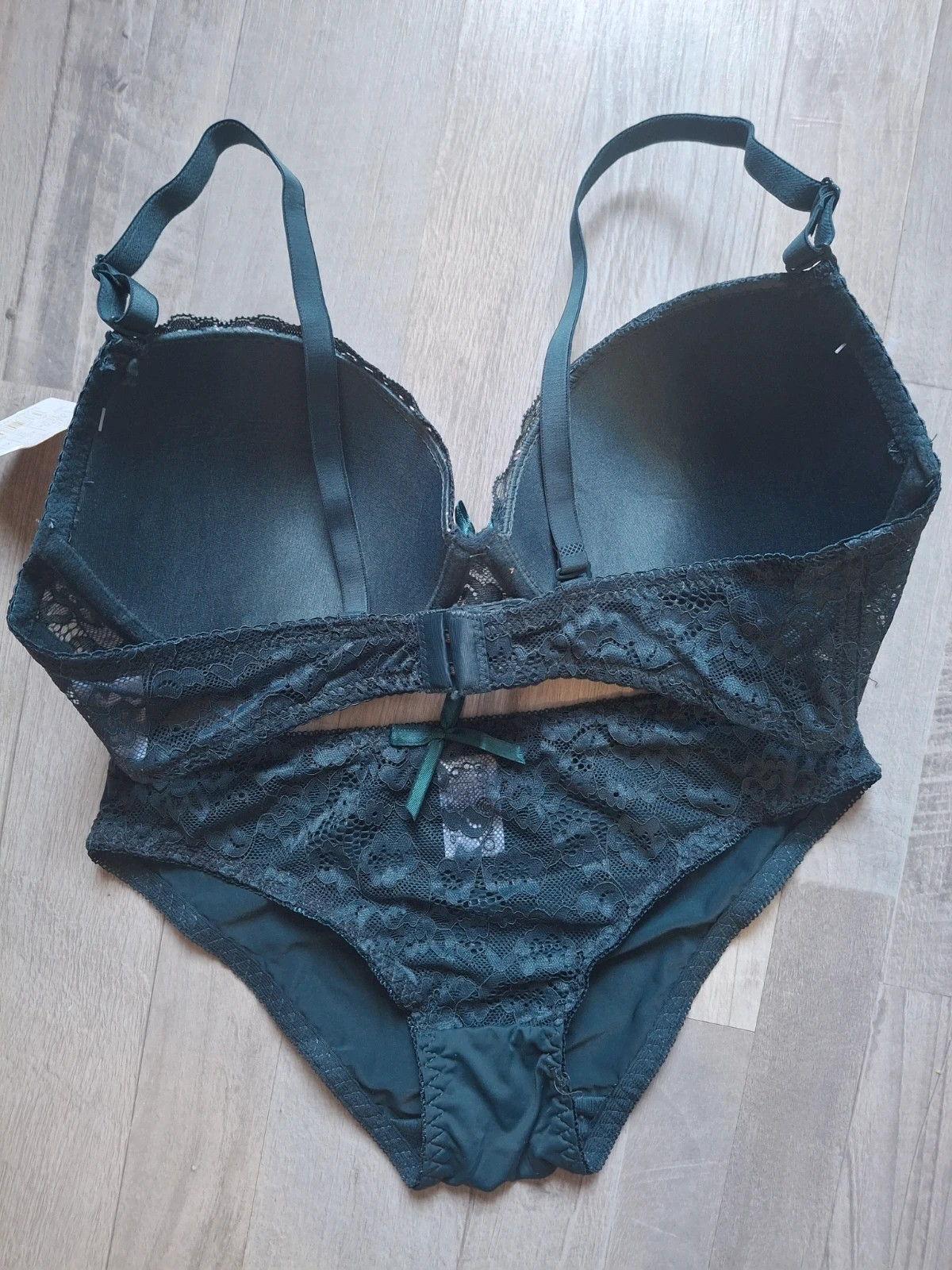 Ensemble lingerie 2pces bleu vert – Hana – taille L / 40 / 12 3