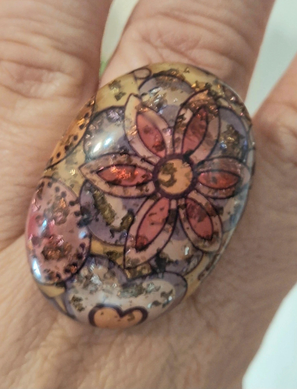 Grosse Bague en resine