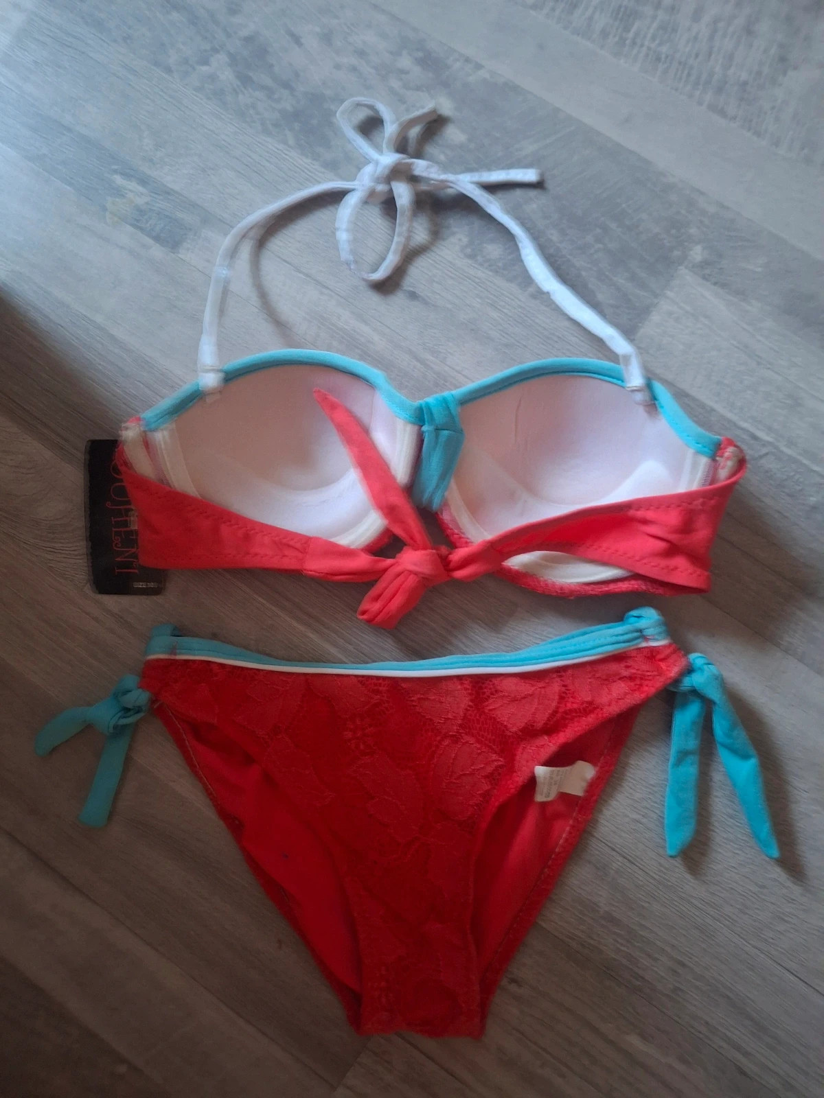 Maillot 2pces en dentelle style bandeau – Fantaisie – taille M / 38 / 10 3