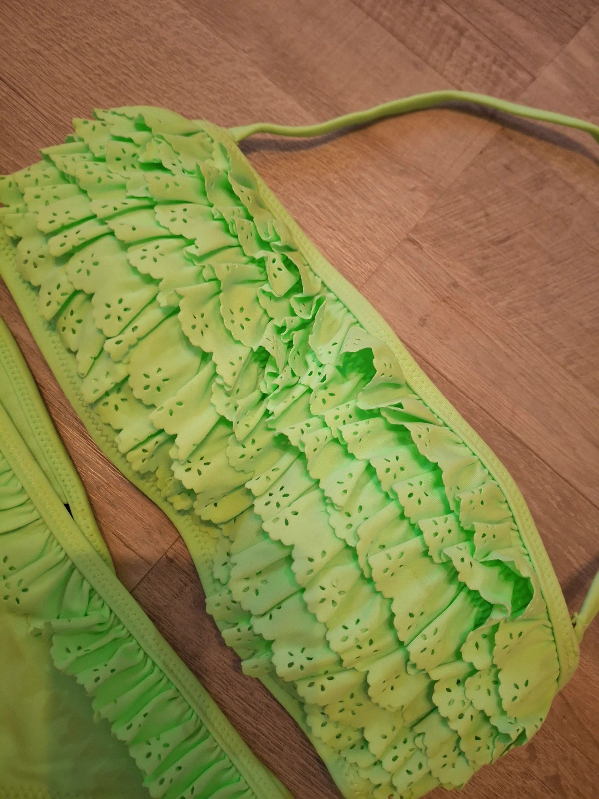 Maillot de bain 2pces vert fluo – Rae – taille M / 38 / 10 3