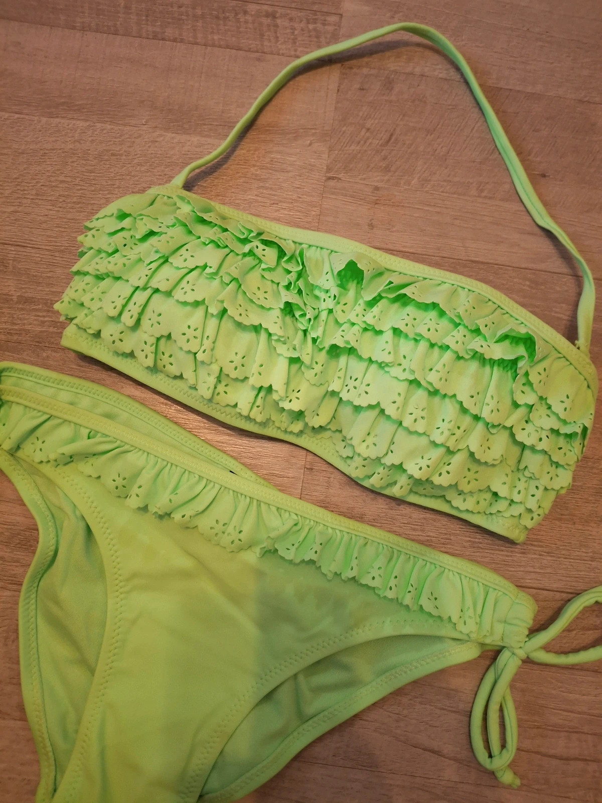 Maillot de bain 2pces vert fluo – Rae – taille M / 38 / 10 2