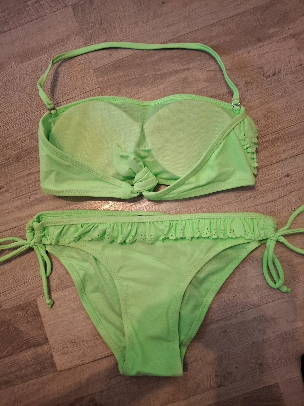 Maillot de bain 2pces vert fluo – Rae – taille M / 38 / 10 5