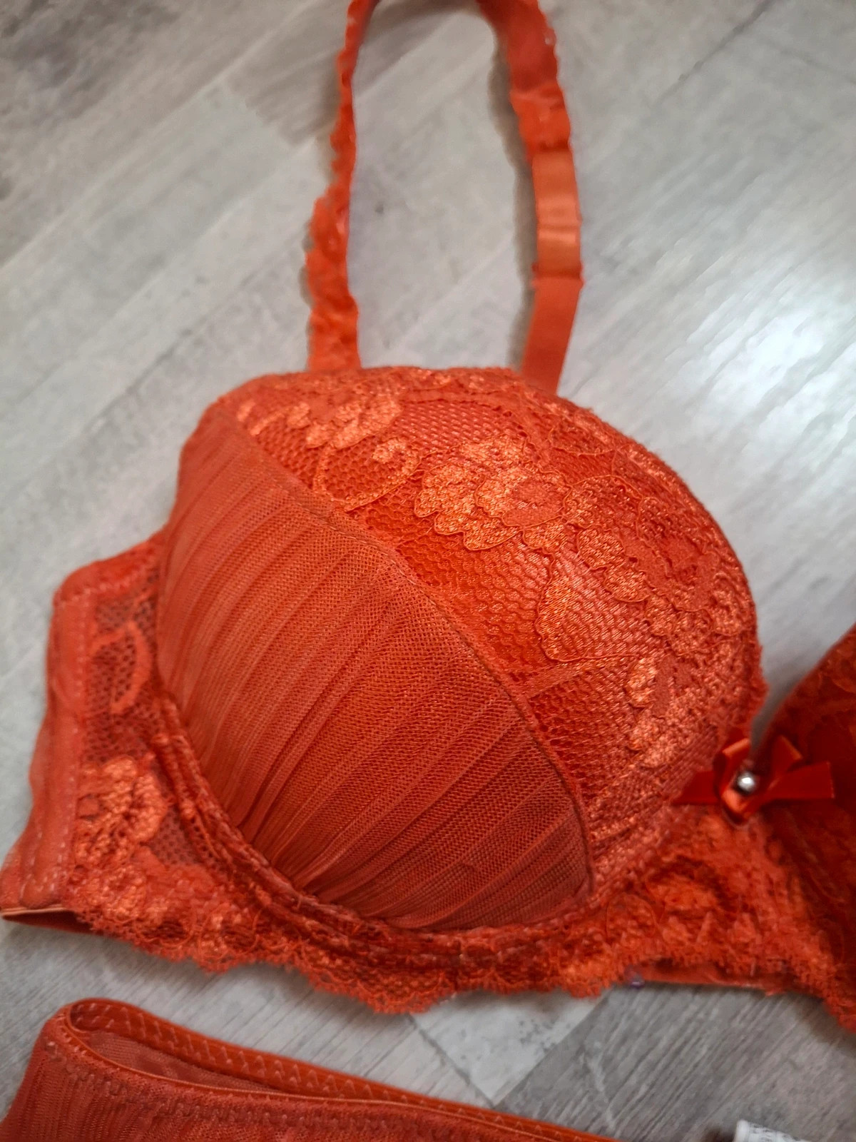 Ensemble lingerie 2pces Orange – Lingerie Land – taille S / 36 / 8 4