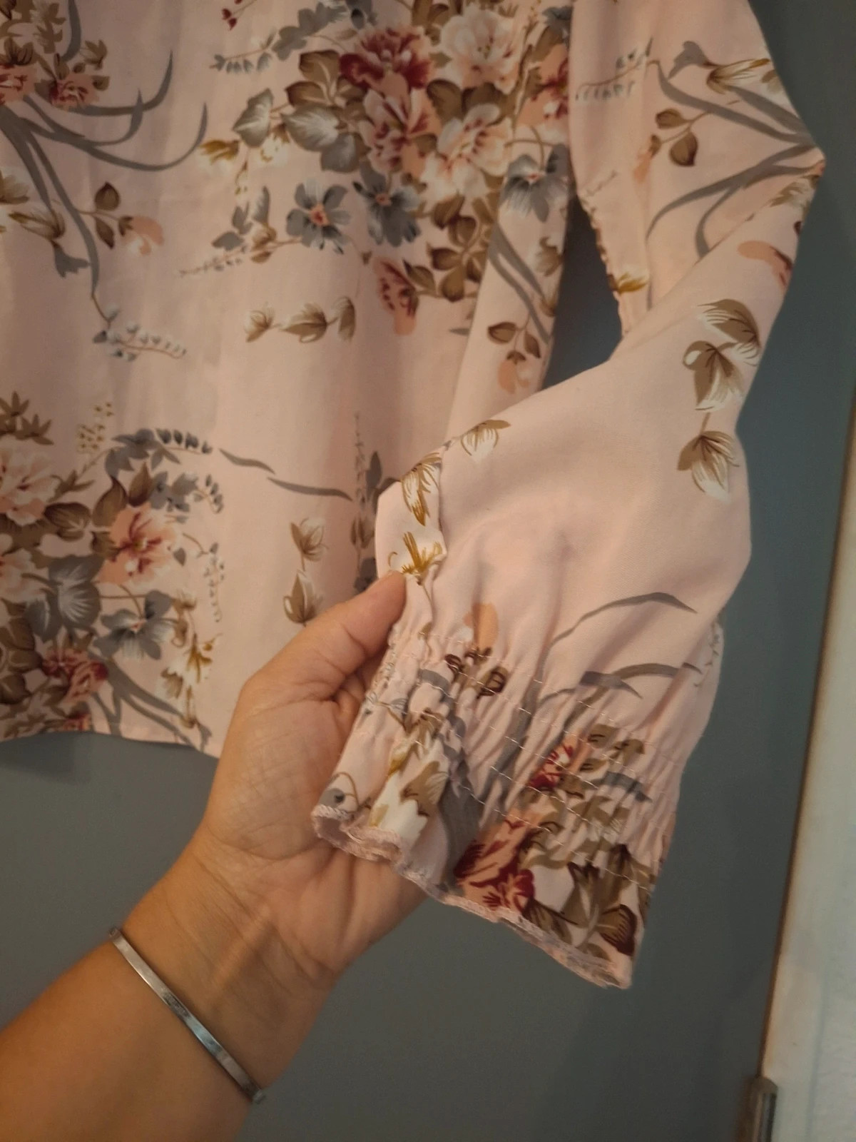 Blouse fleurie fluide col Montant Shein – Shein – taille XL / 42 / 14 2