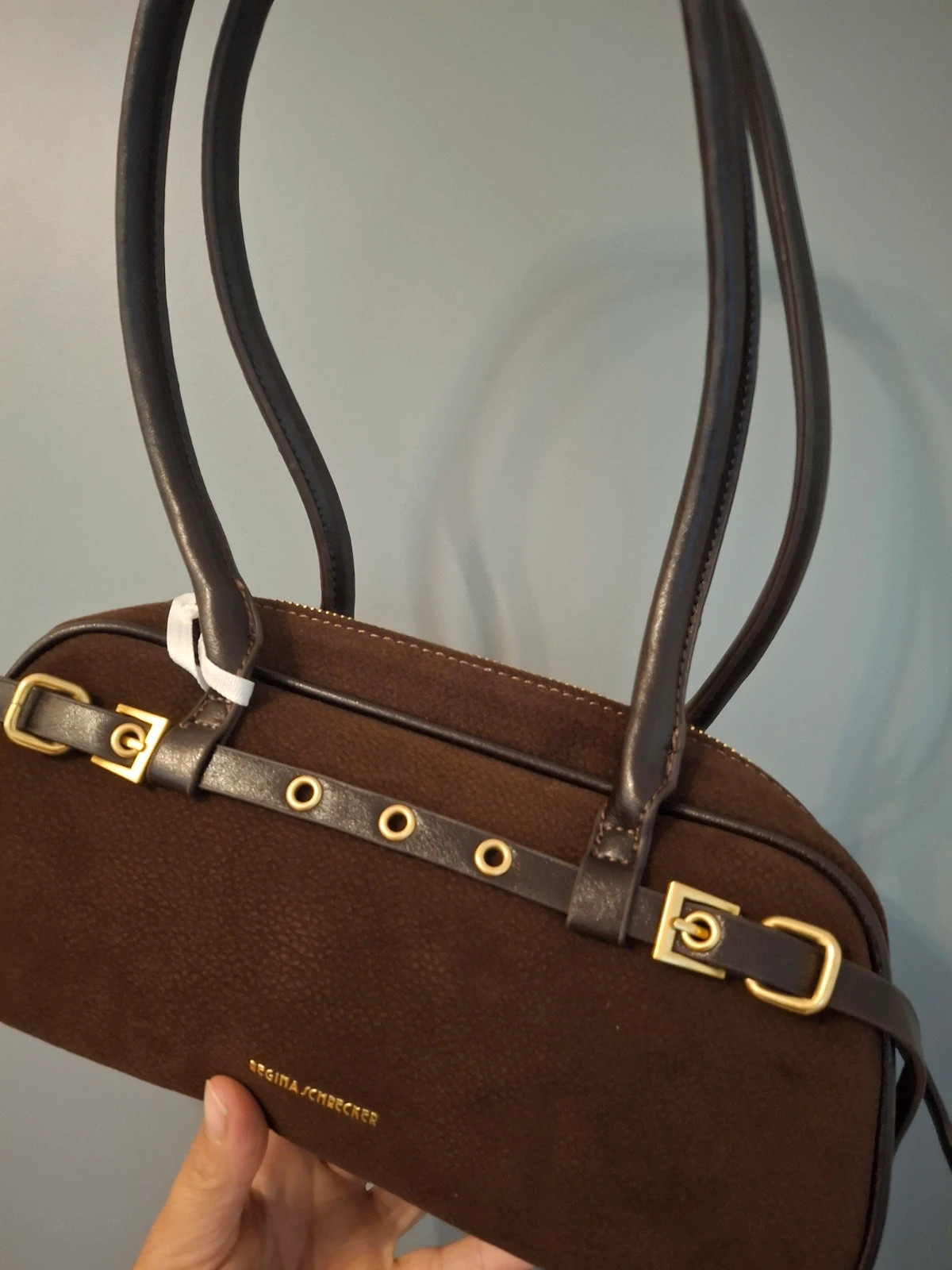 Sac à main style baguette tendance intemporel Marron – Regina Schrecker 2