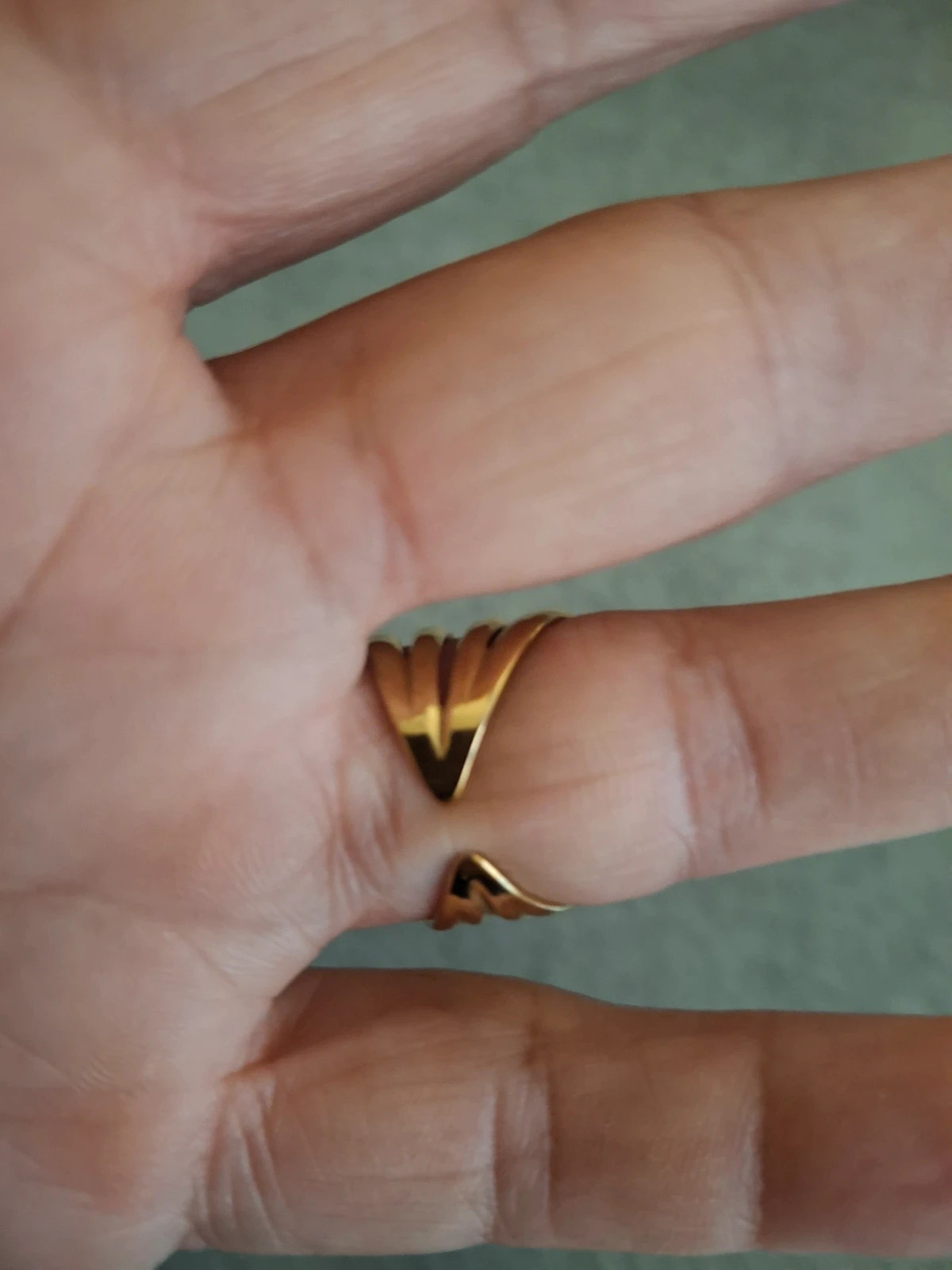 Bague doré acier inoxydable ajustable – boutique indépendante – taille Ajustable 3