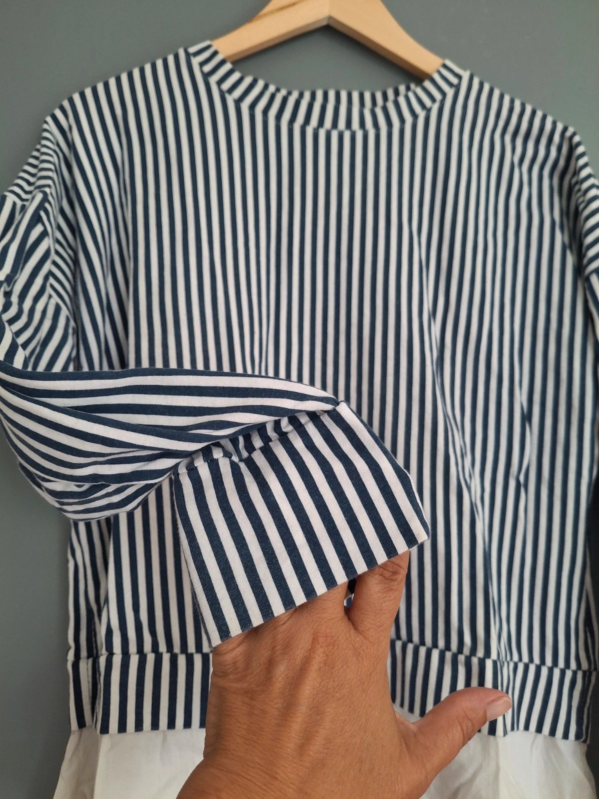 T shirt raye style marin bi matière – Local – taille L / 40 / 12 3