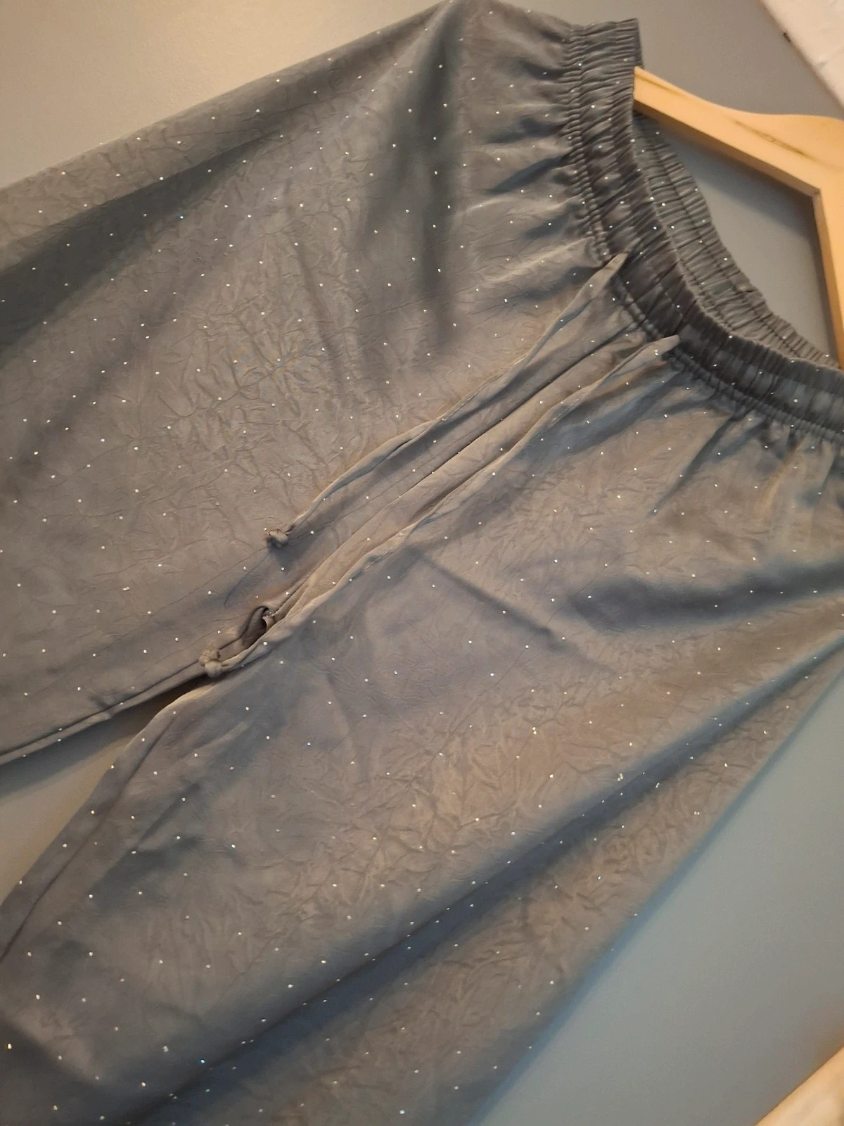 Pantalon effet satin style palazzo Gris – kimery – taille M / 38 / 10 2