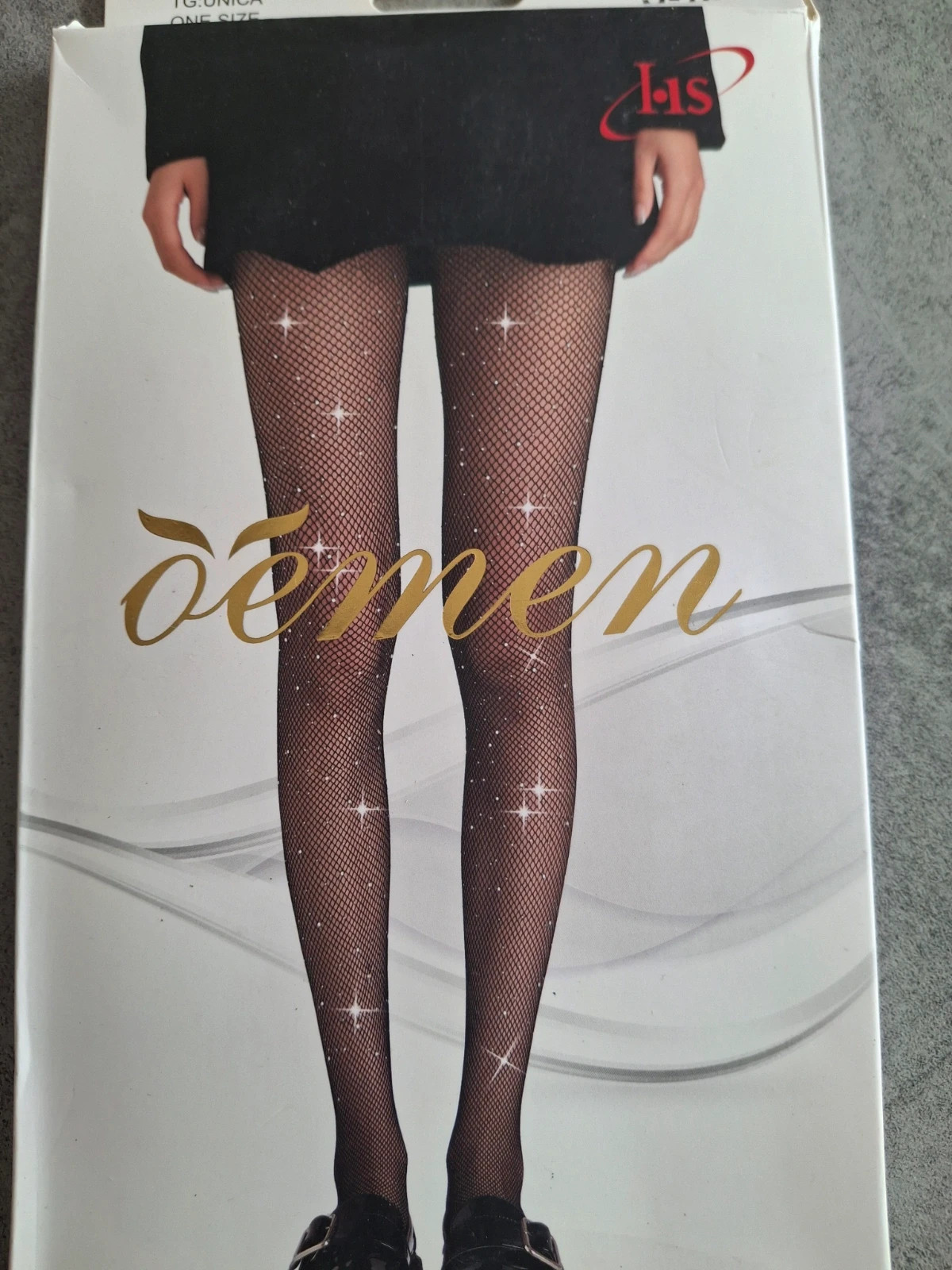 Collant fantaisie resille avec strass