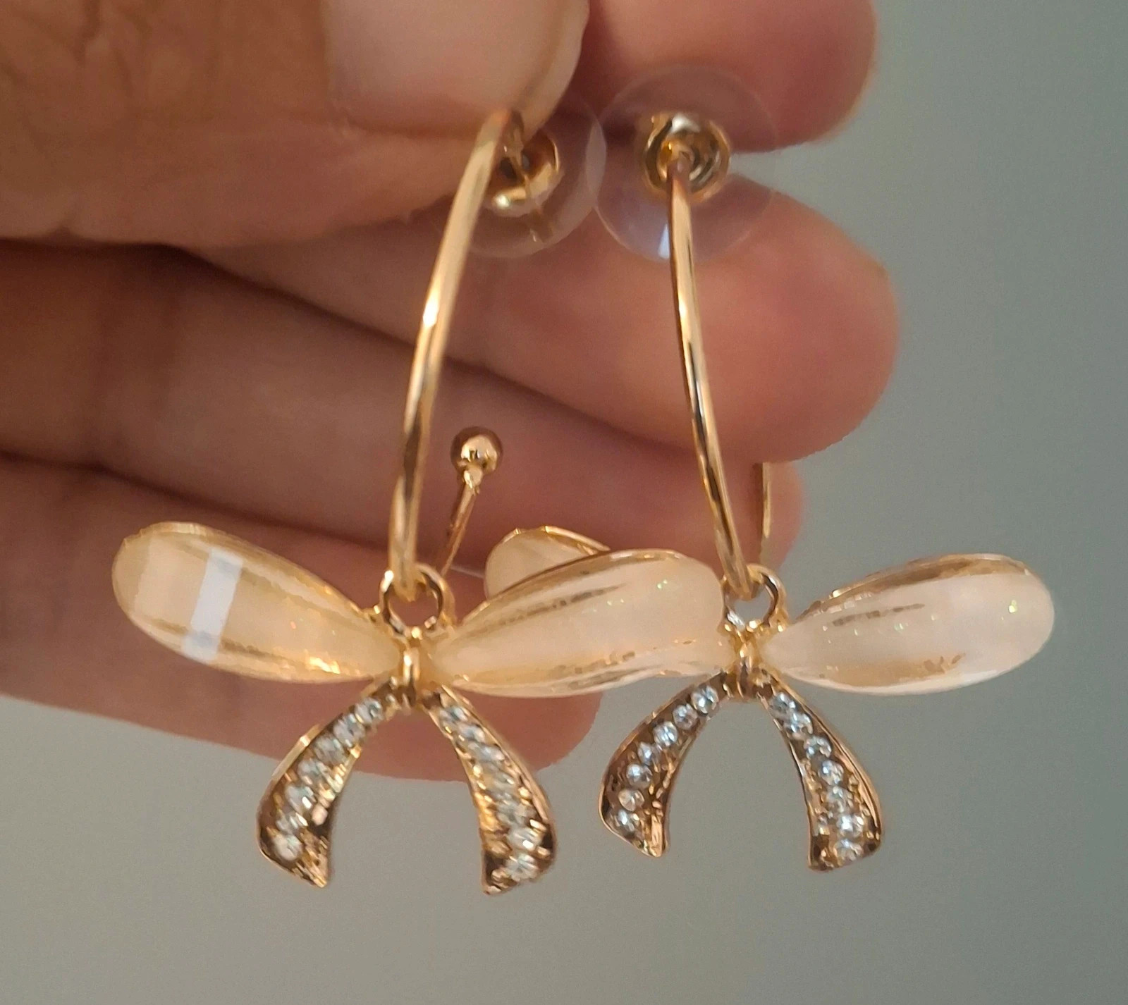 Ensemble de boucles d’oreilles fantaisie en acier doré – Accessoires 2