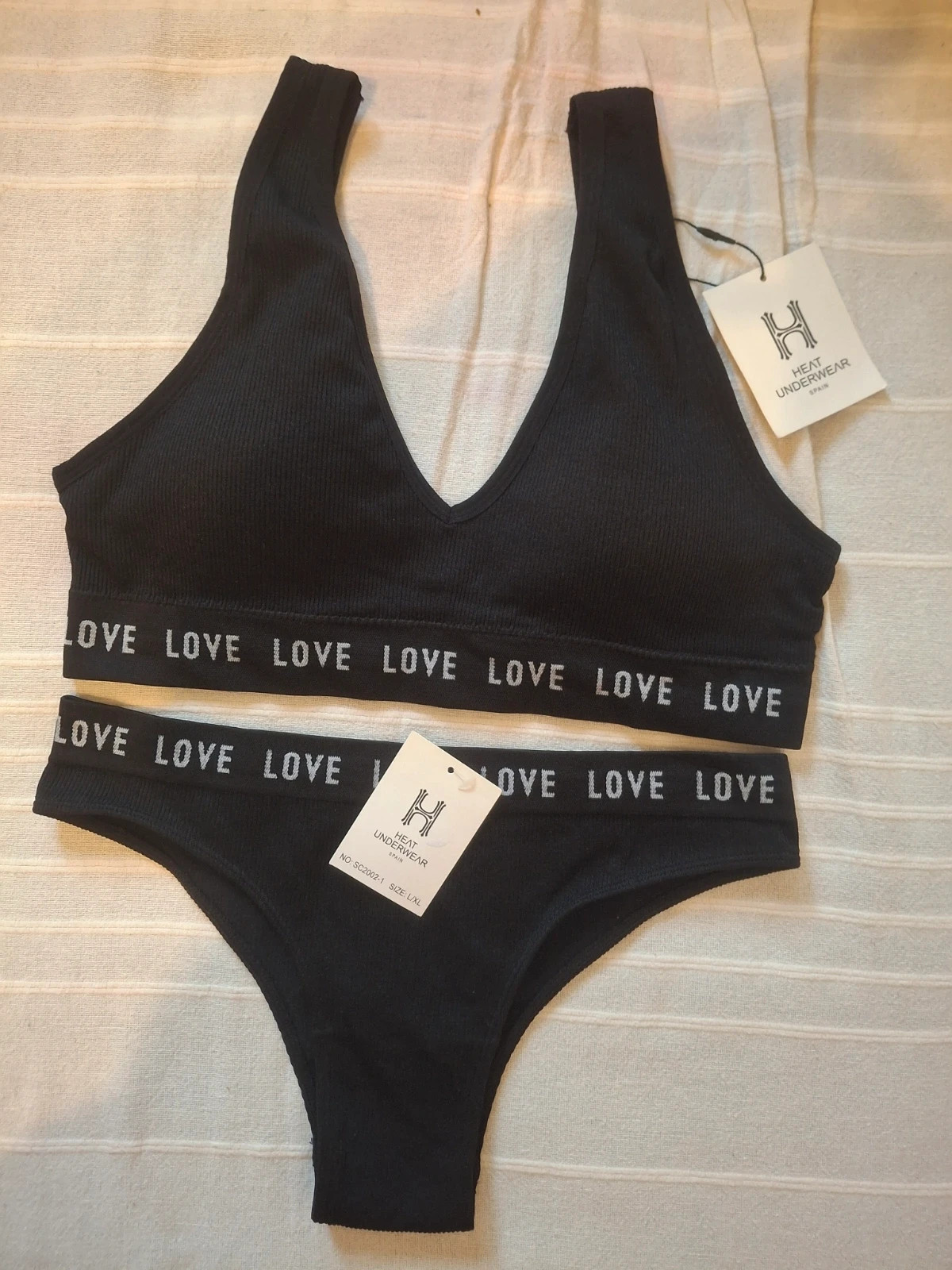 Ensemble lingerie 2pces brassière et slip confortable