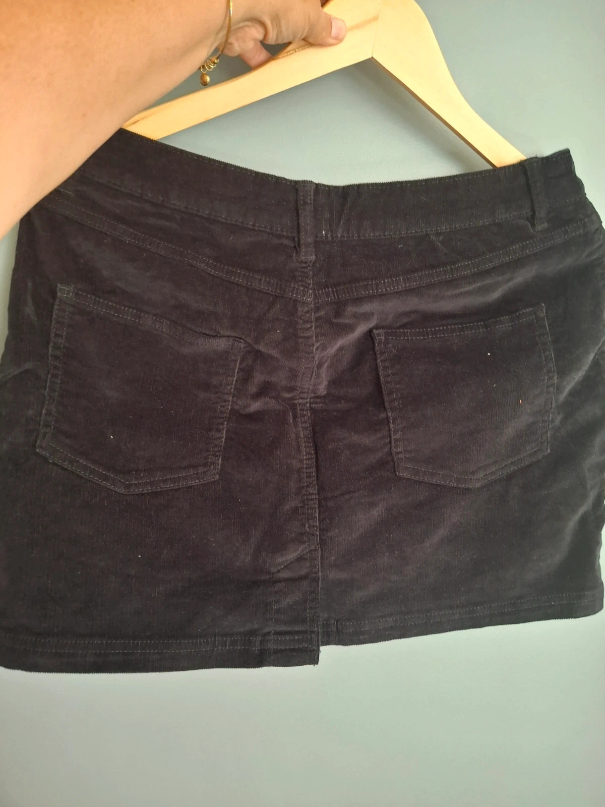Mini jupe en velours multi poches Noire – YKK – taille XXL / 44 / 16 4