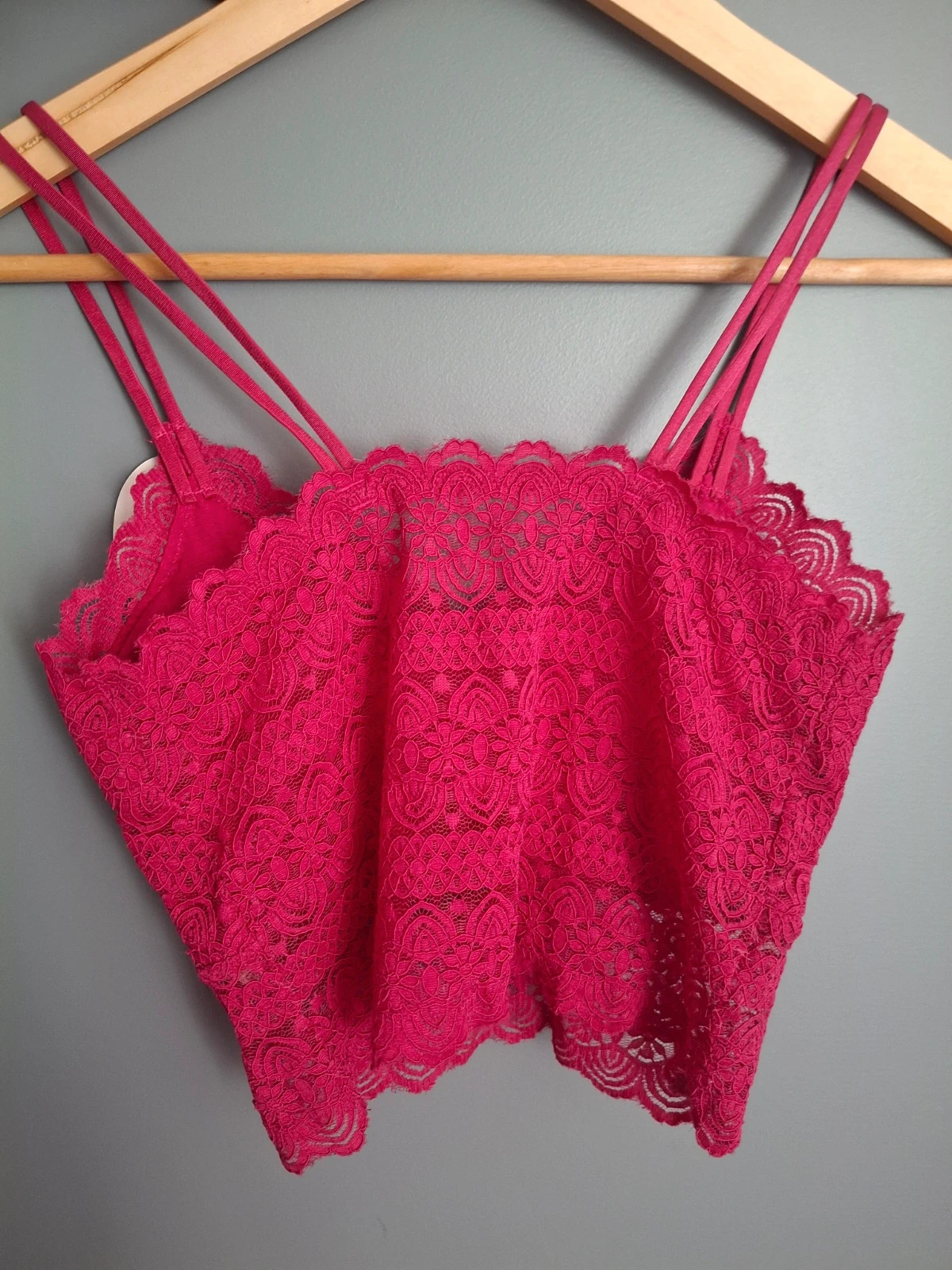 Bralette bustier dentelle ajouré rose Fuchsia – Hana – taille M / 38 / 10 4